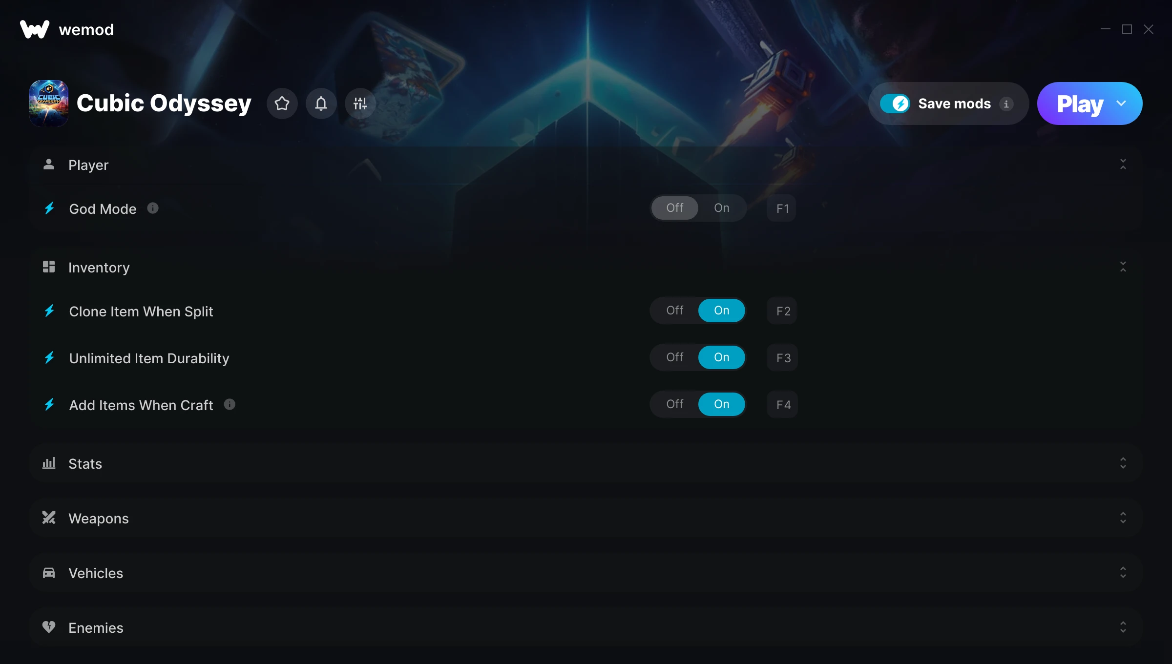 Cubic Odyssey Trainer screenshot