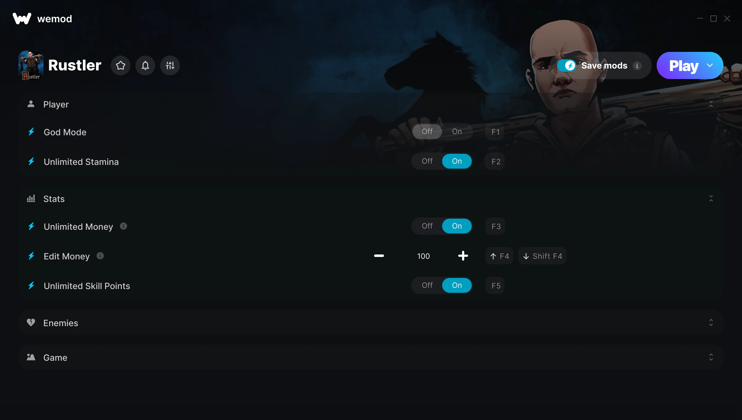 Rustler Trainer screenshot