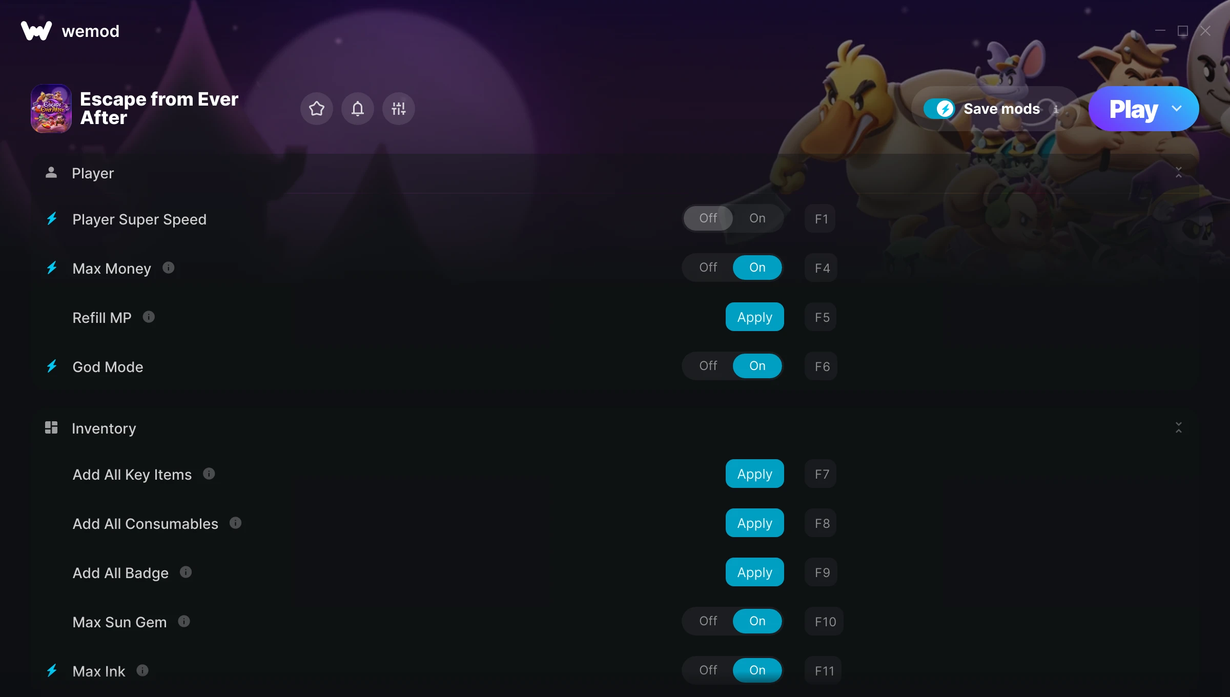 Escape from Ever After Trainer screenshot