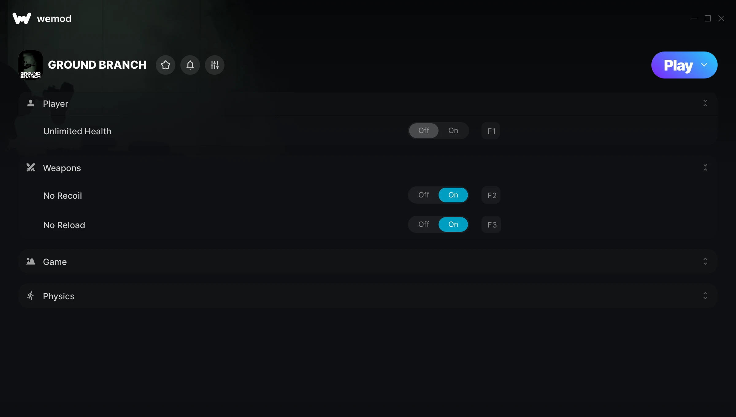 GROUND BRANCH Trainer screenshot