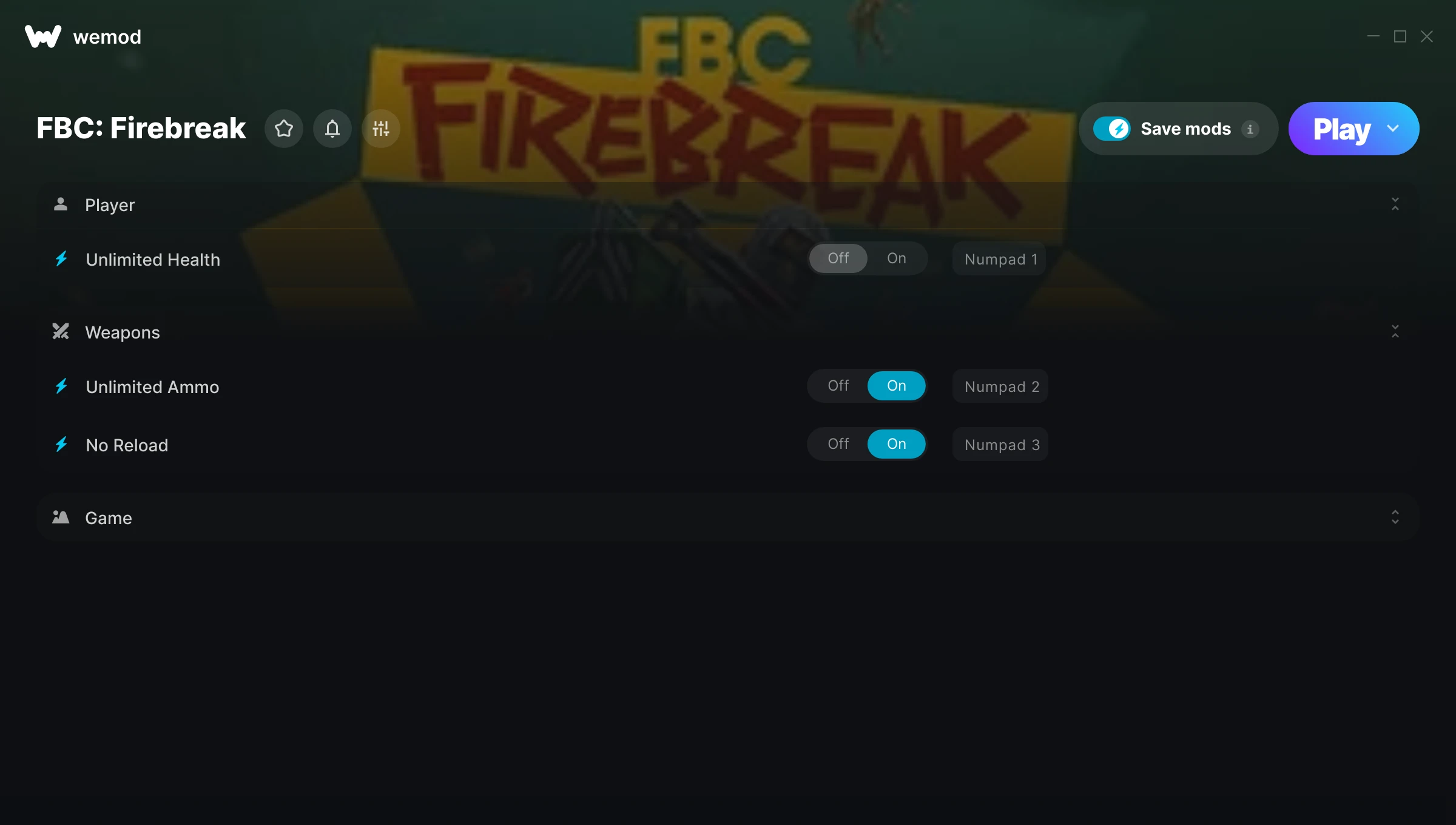 FBC: Firebreak Trainer screenshot