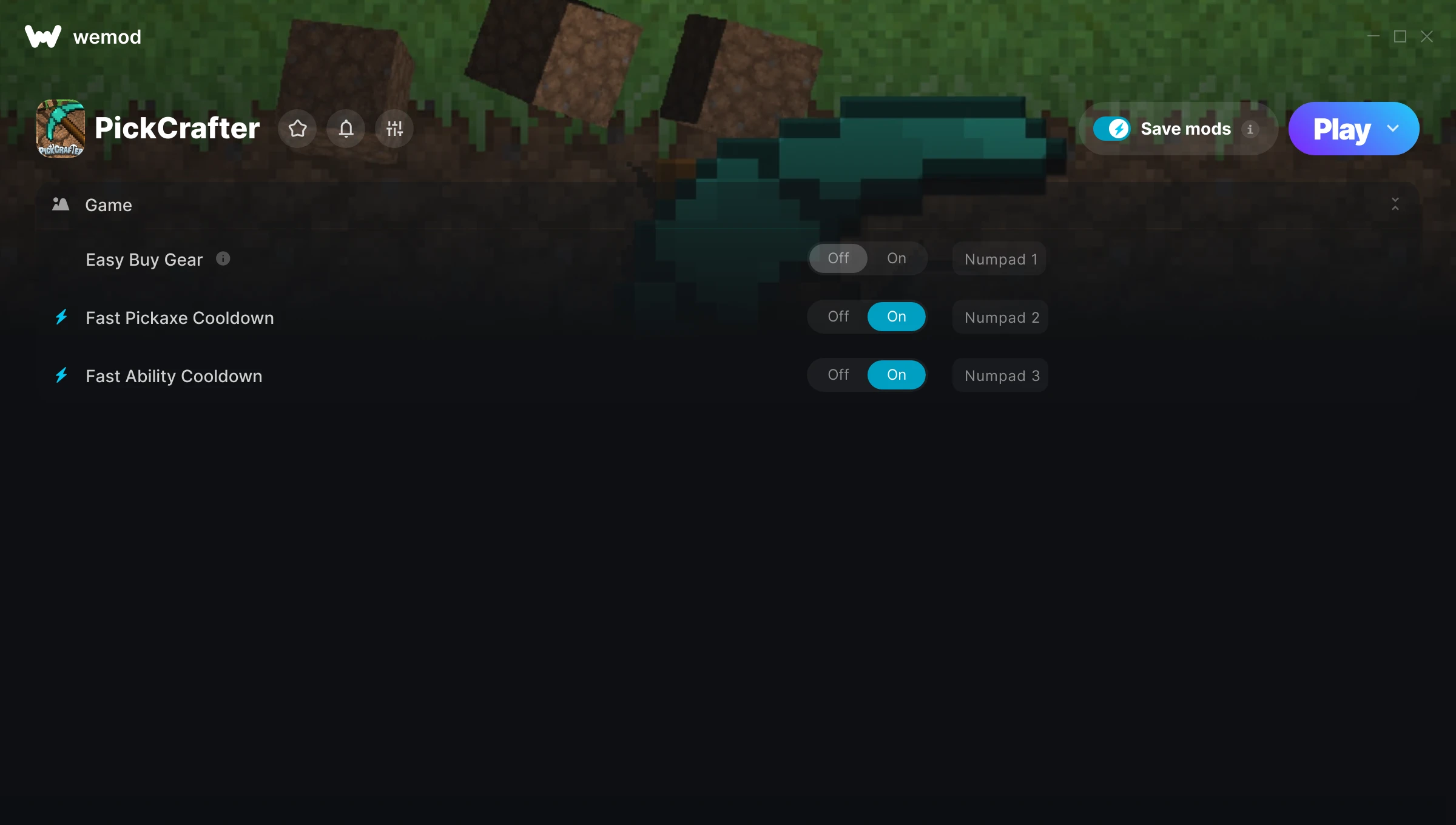 PickCrafter Trainer screenshot