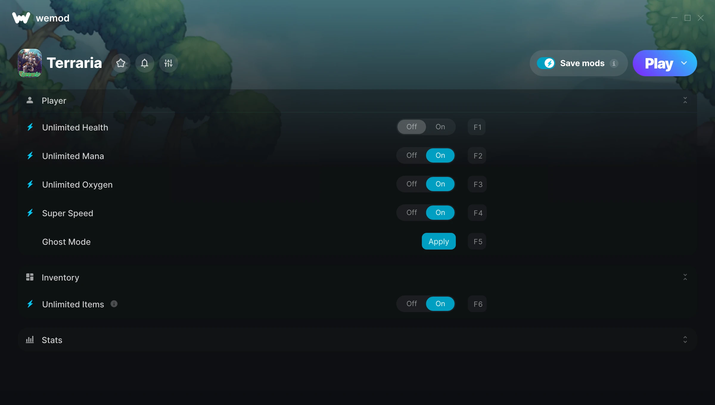 Terraria Trainer screenshot