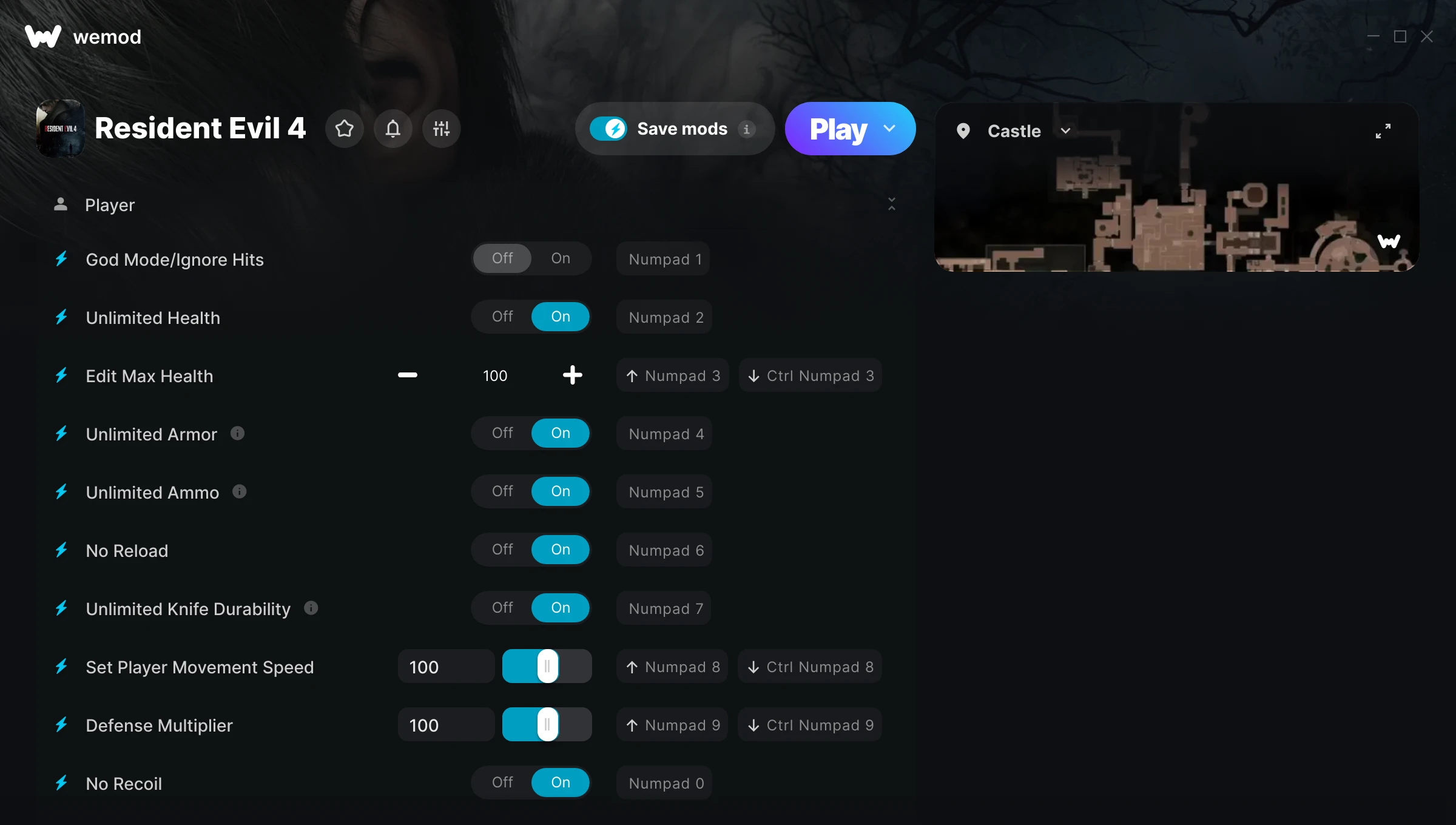 Resident Evil 4 Trainer screenshot