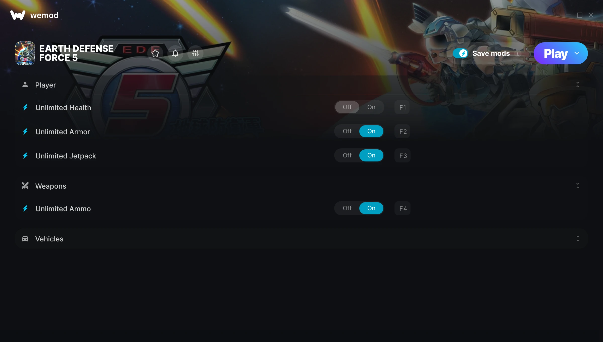 Earth Defense Force 5 Trainer screenshot