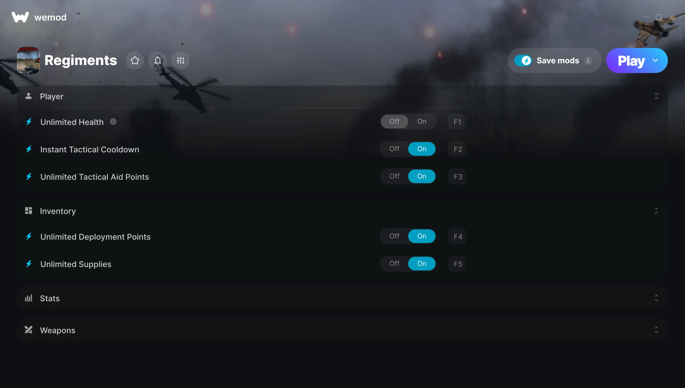 Regiments Trainer screenshot
