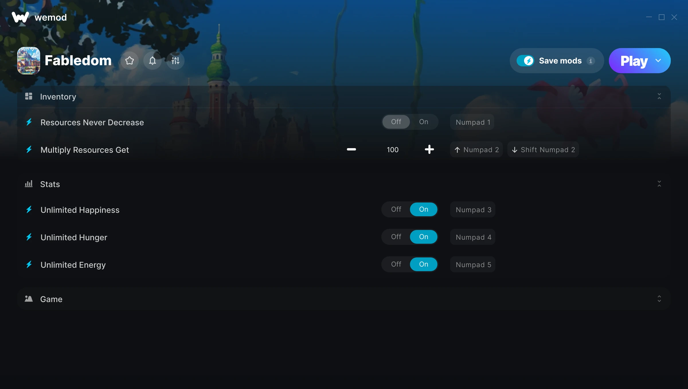 Fabledom Trainer screenshot