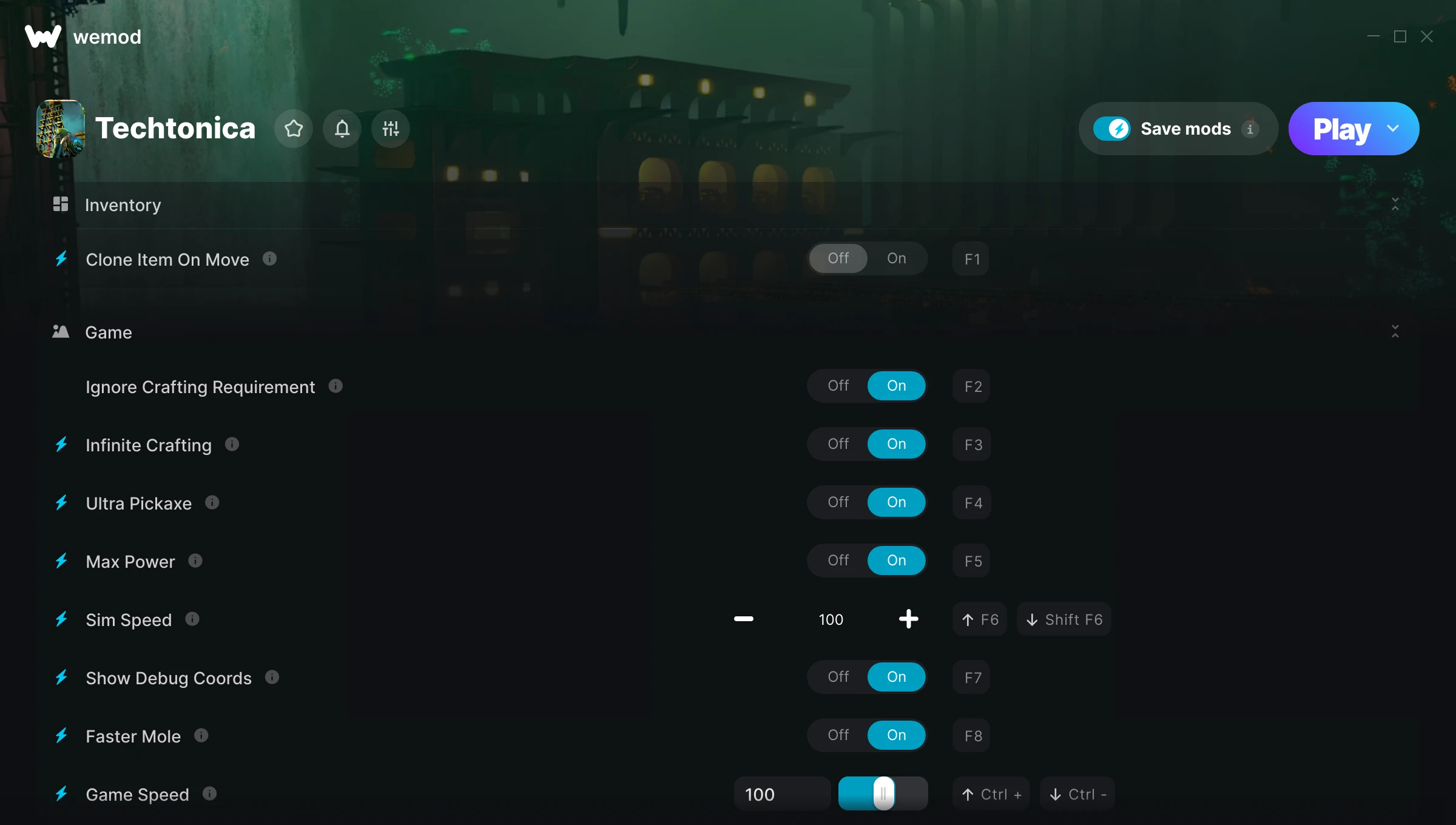 Techtonica Trainer screenshot