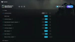 Mechwarrior 5 Mercenaries Trainer screenshot