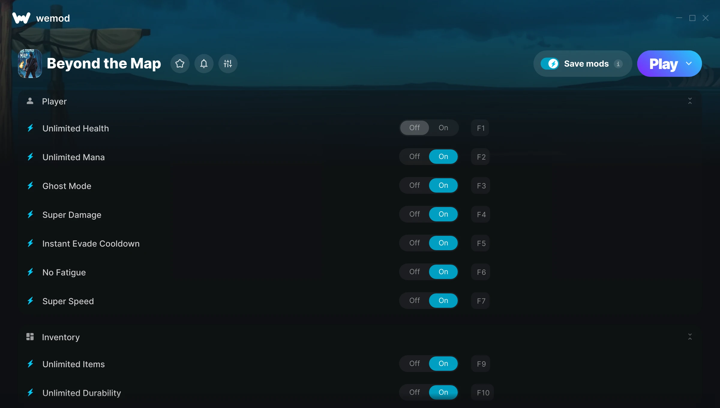 Beyond the Map Trainer screenshot