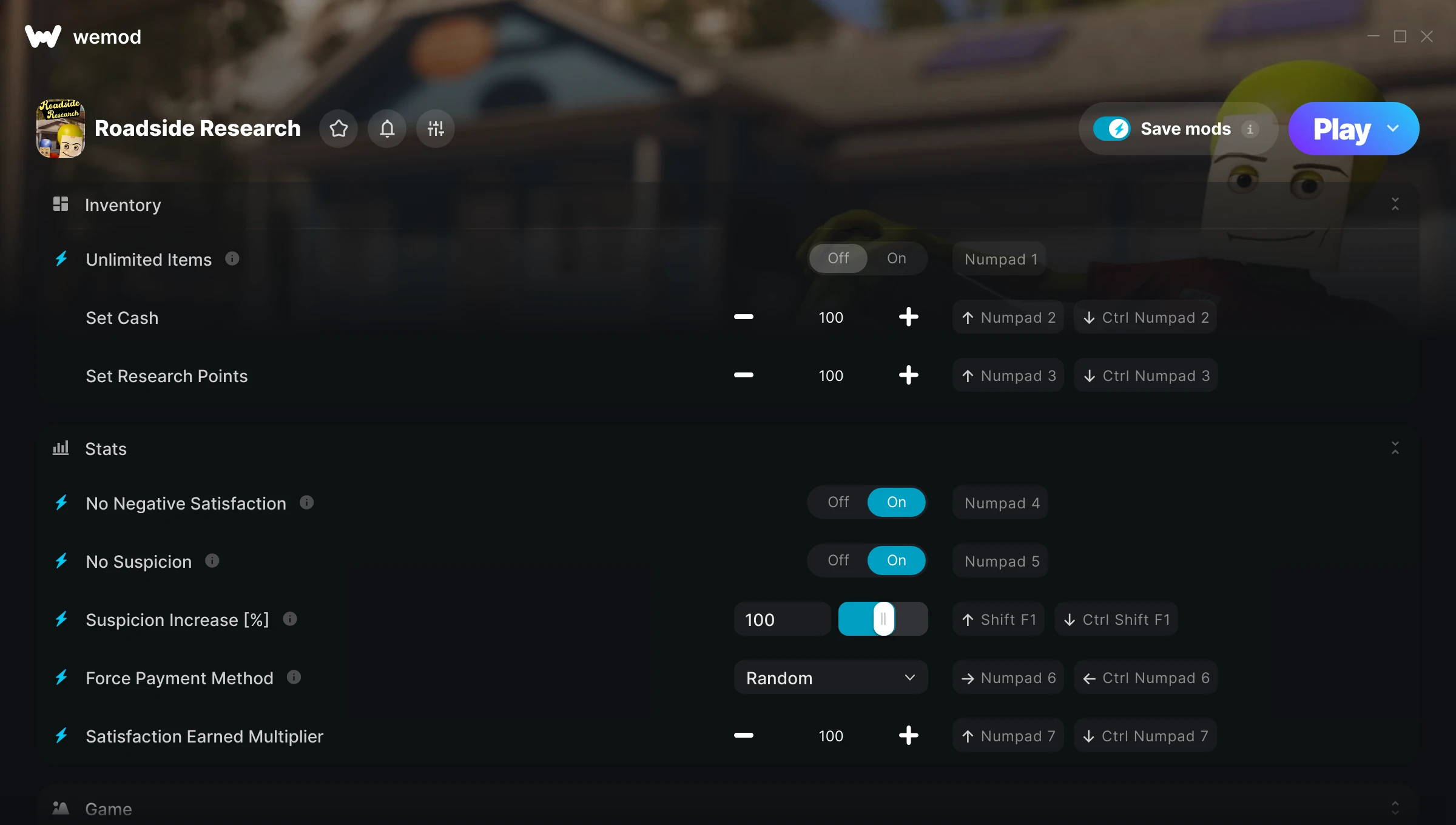Roadside Research Trainer screenshot
