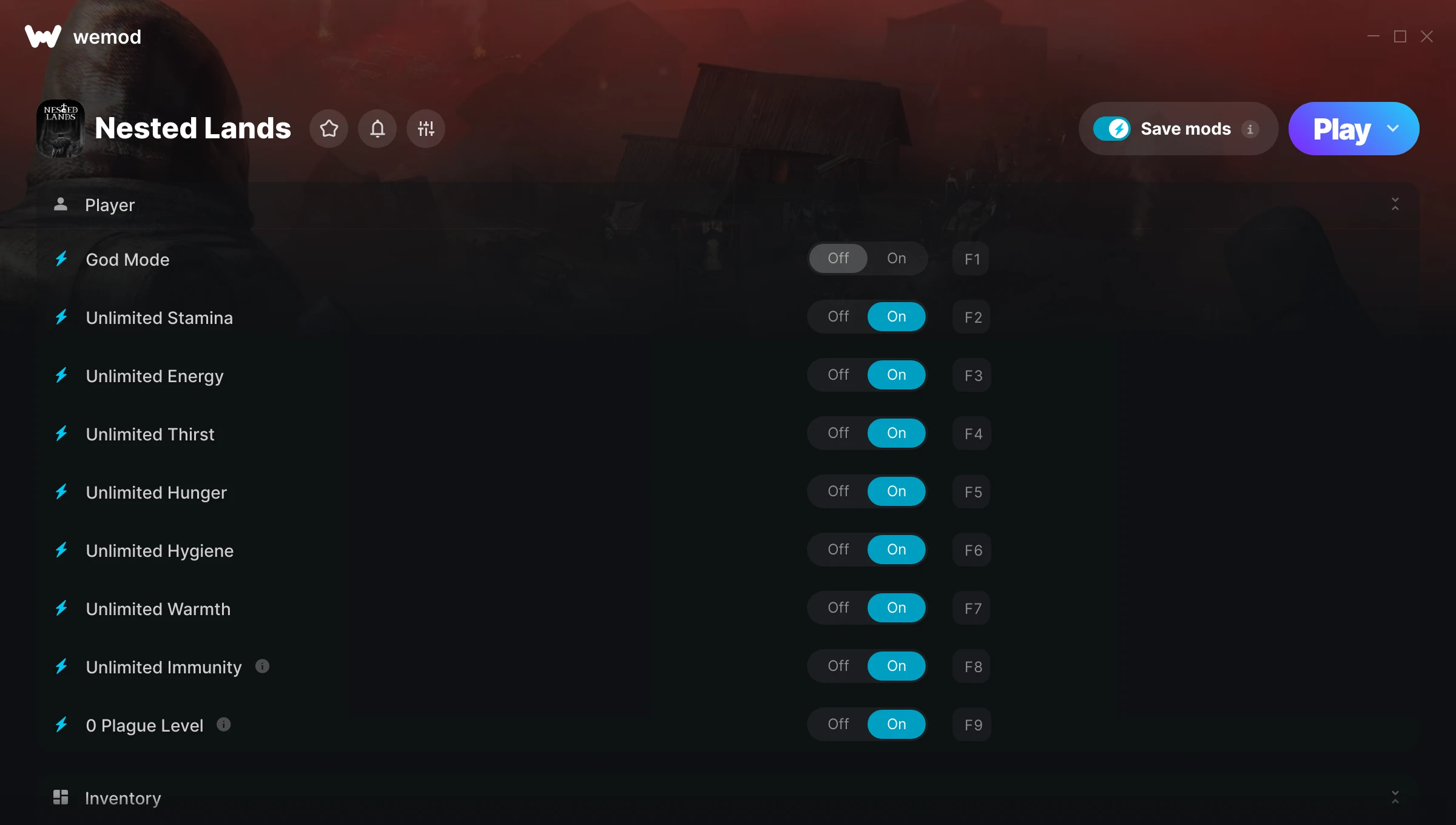 Nested Lands Trainer screenshot