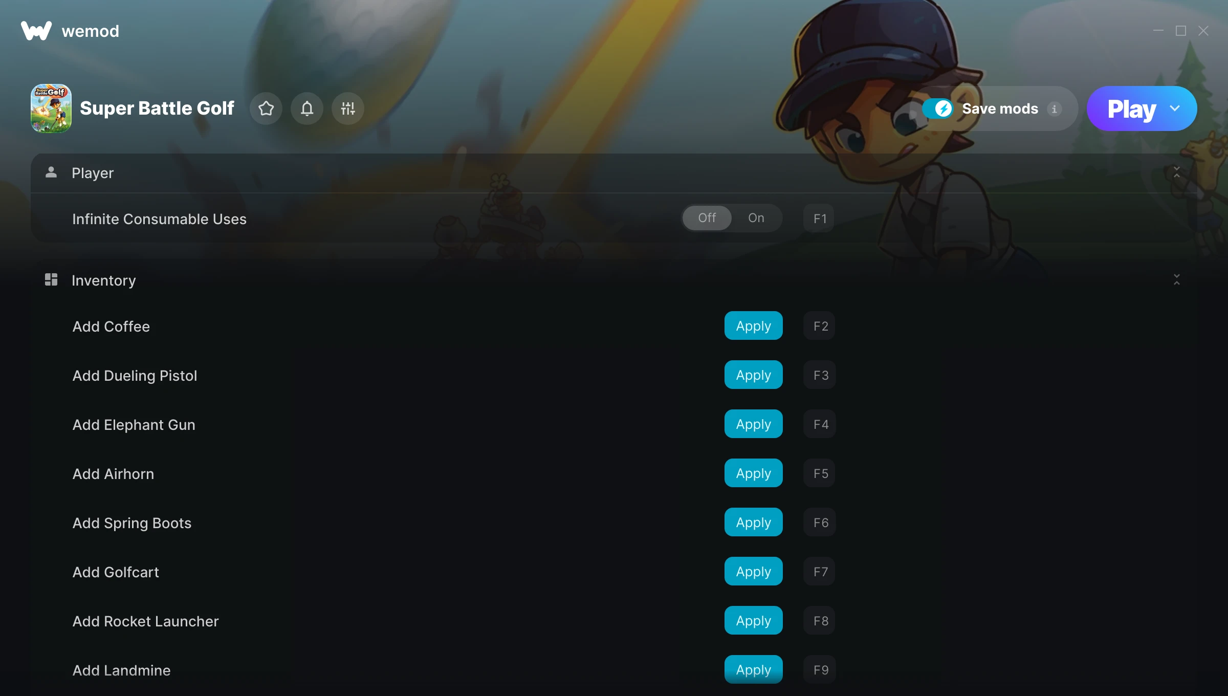 Super Battle Golf Trainer screenshot