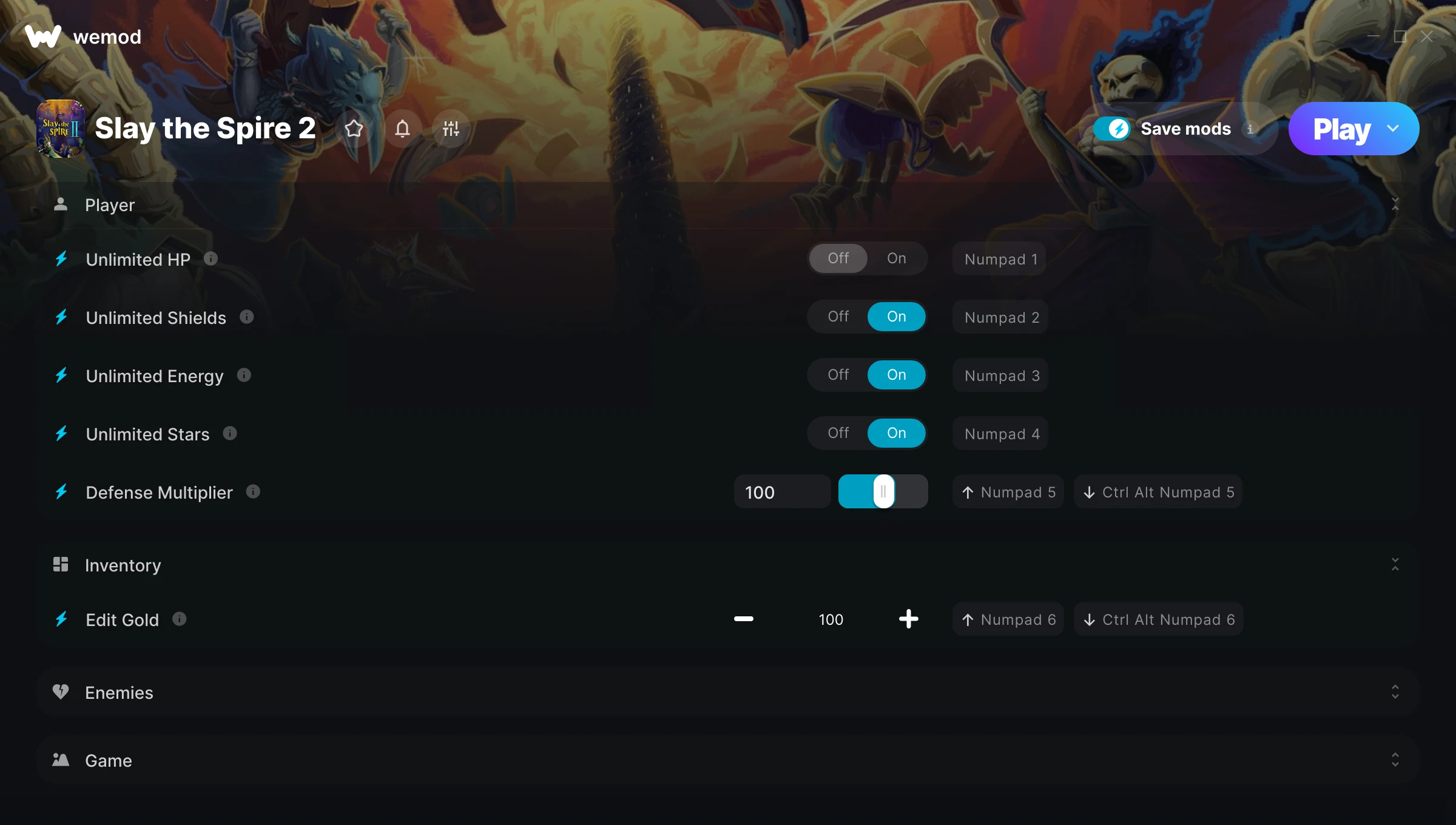 Slay the Spire 2 Trainer screenshot