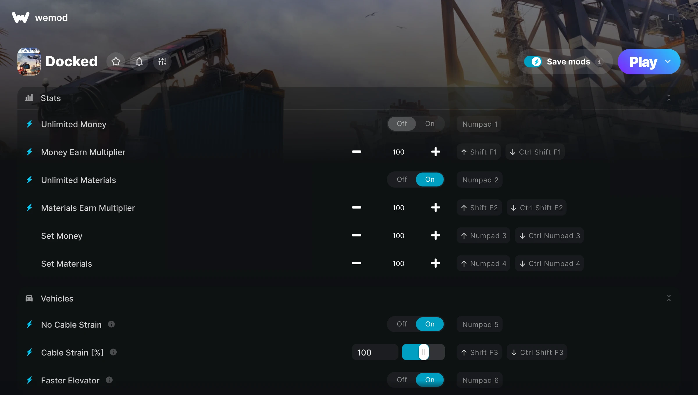 Docked Trainer screenshot