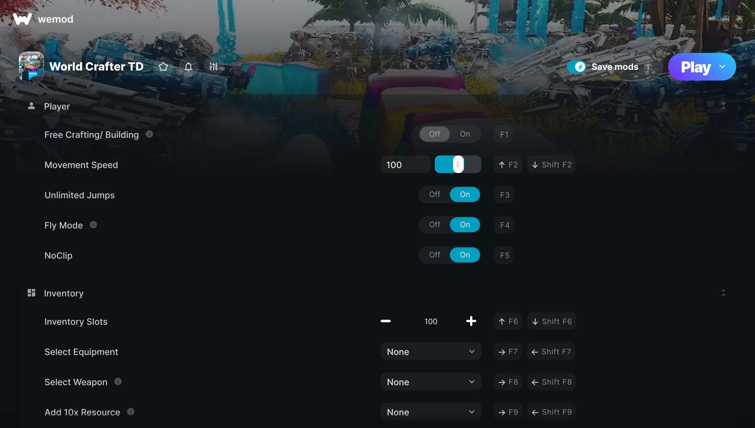 World Crafter TD Trainer screenshot