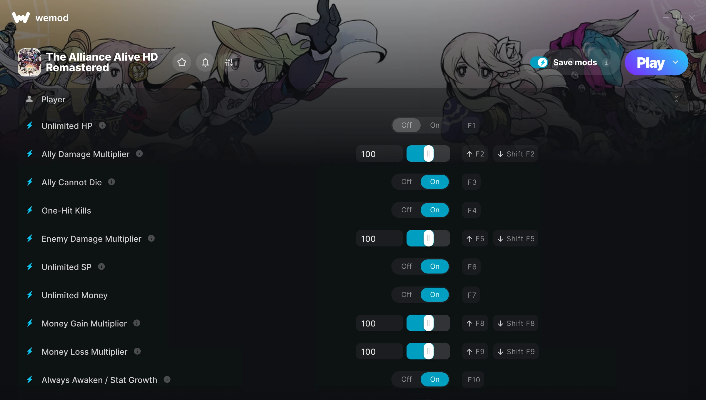 The Alliance Alive HD Remastered Trainer screenshot