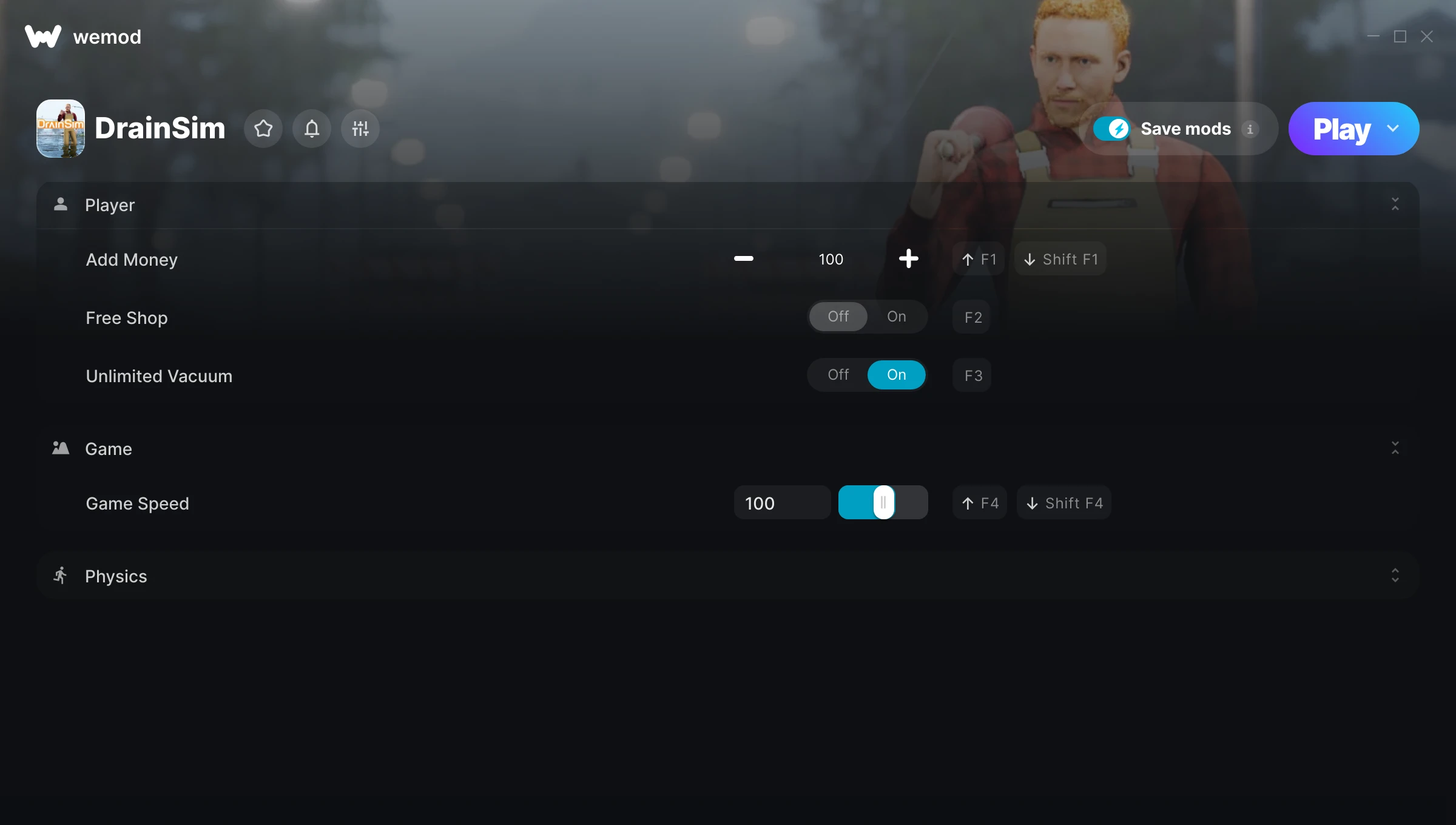 DrainSim Trainer screenshot