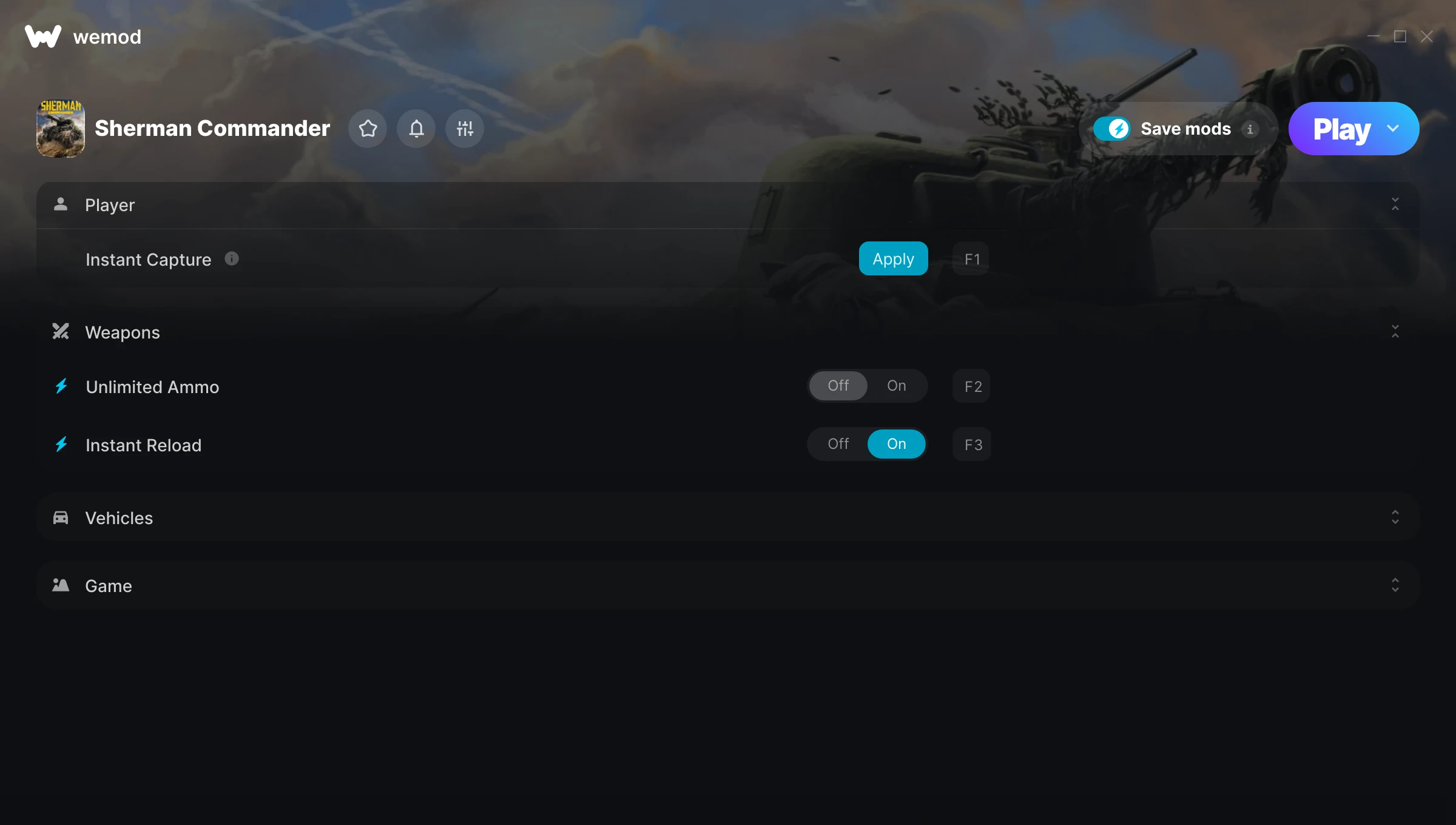 Sherman Commander Trainer screenshot