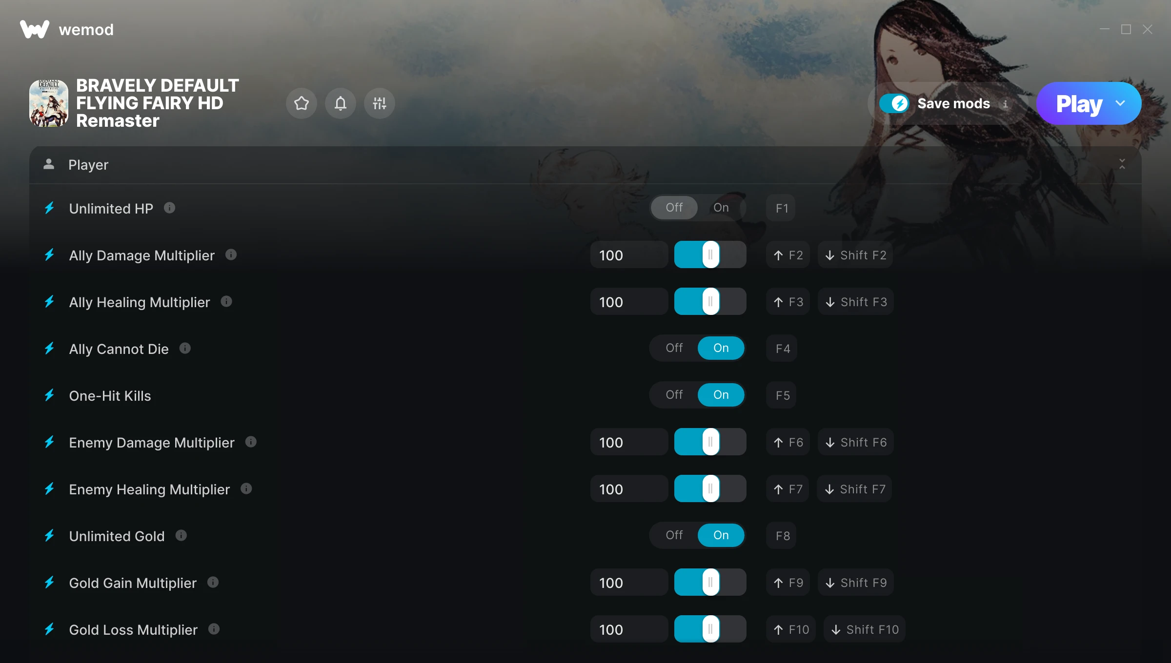 BRAVELY DEFAULT FLYING FAIRY HD Remaster Trainer screenshot