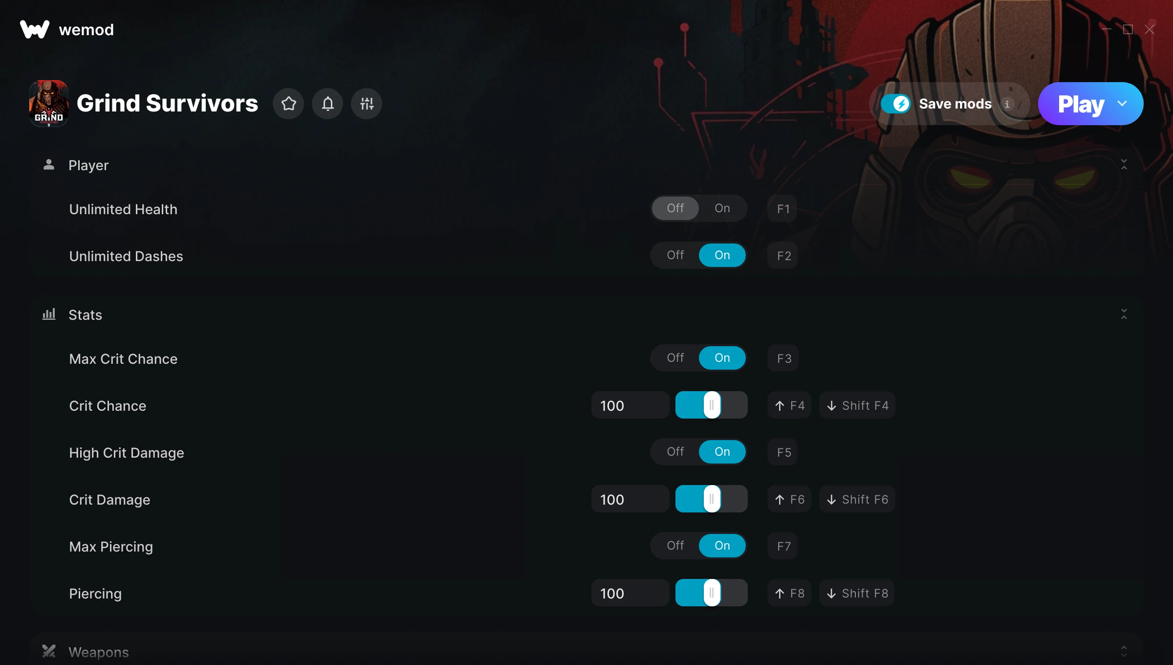 Grind Survivors Trainer screenshot