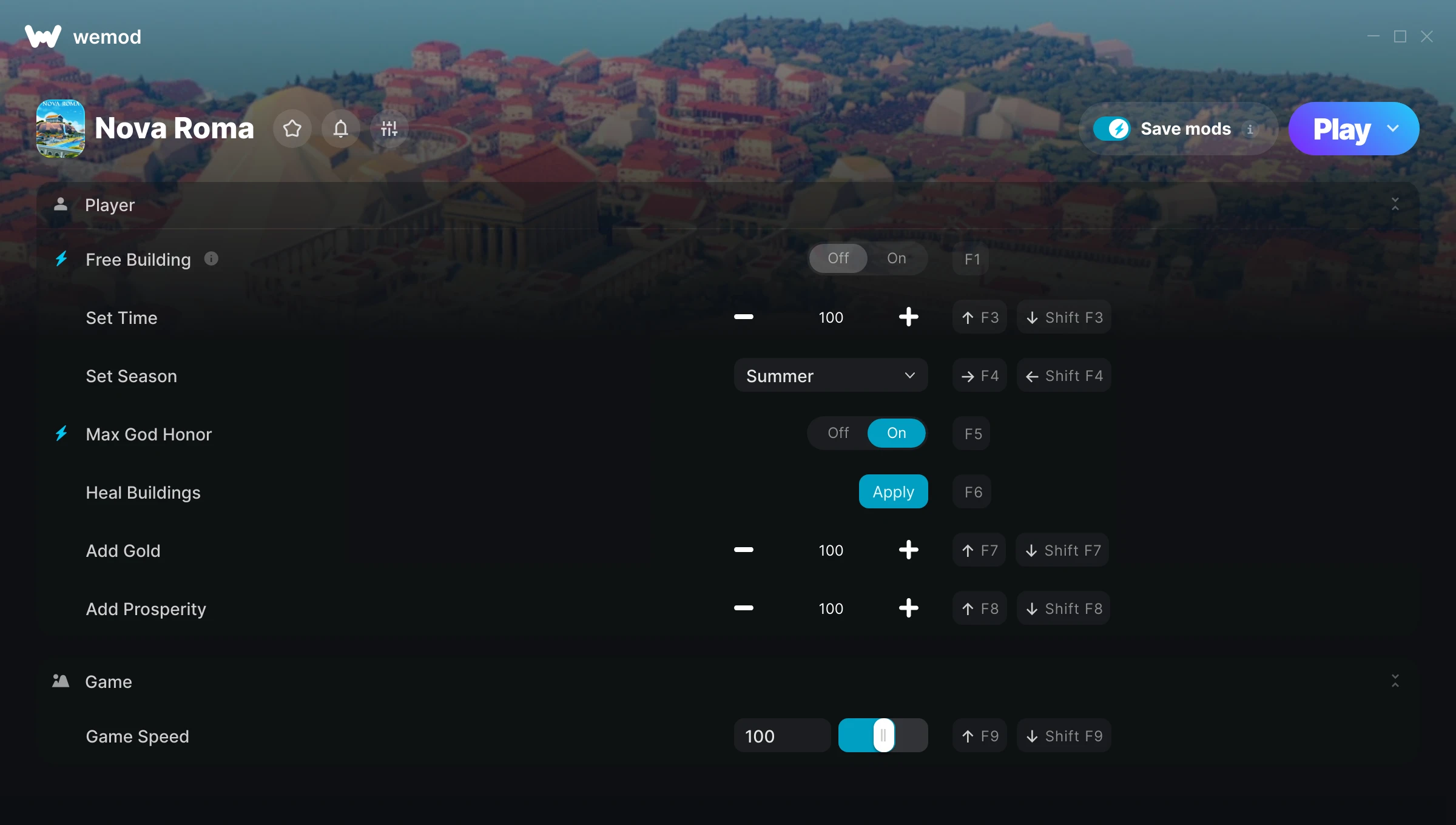 Nova Roma Trainer screenshot