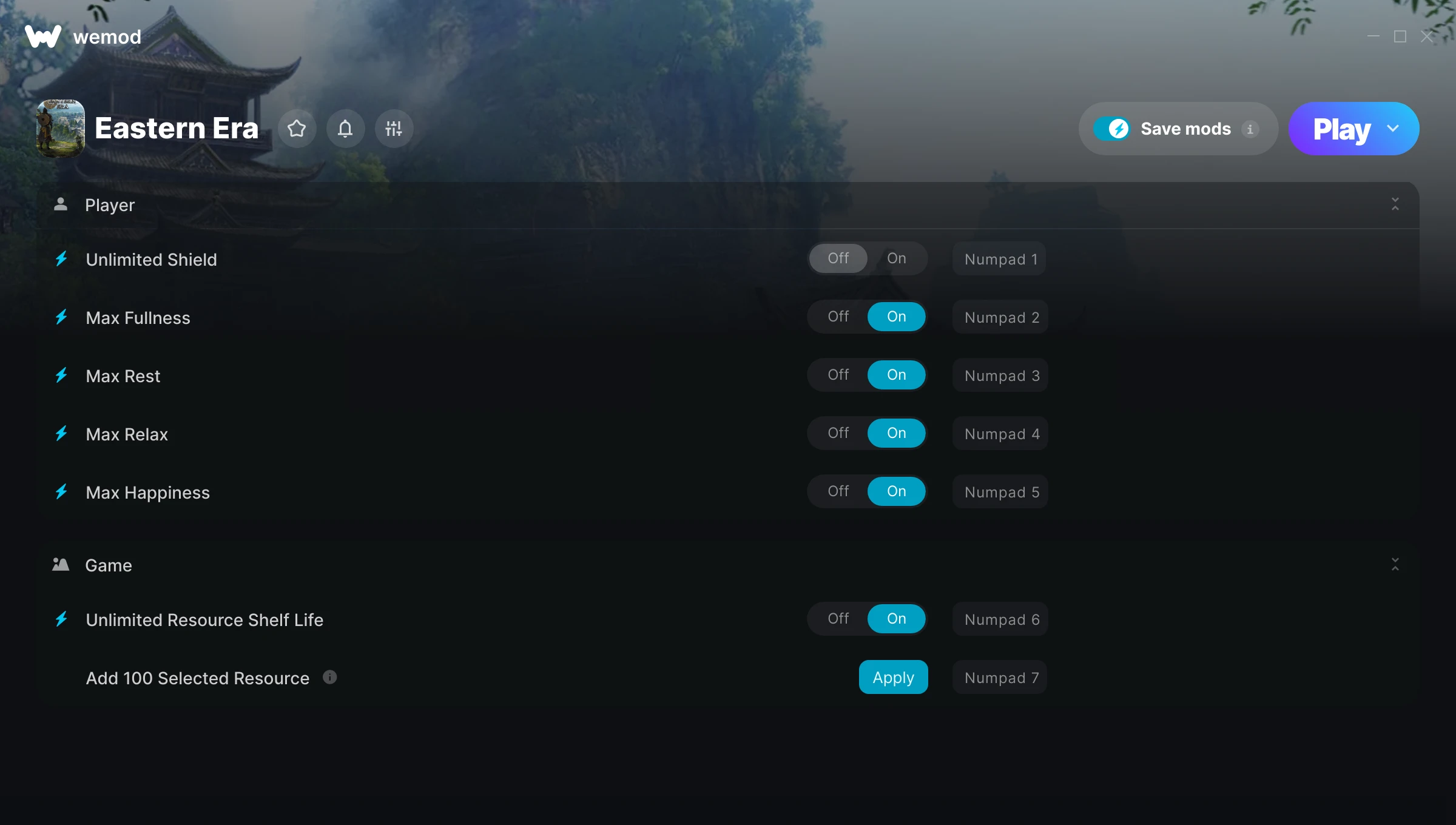 Eastern Era Trainer screenshot