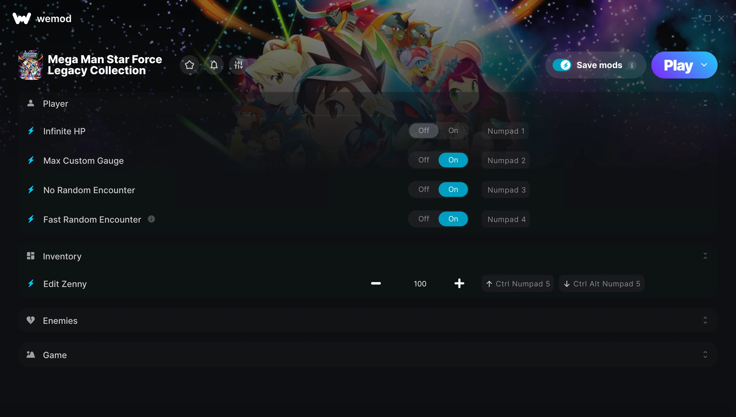 Mega Man Star Force Legacy Collection Trainer screenshot
