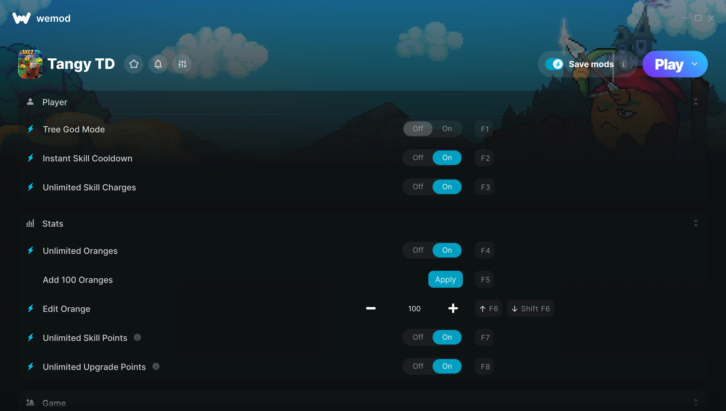 Tangy TD Trainer screenshot