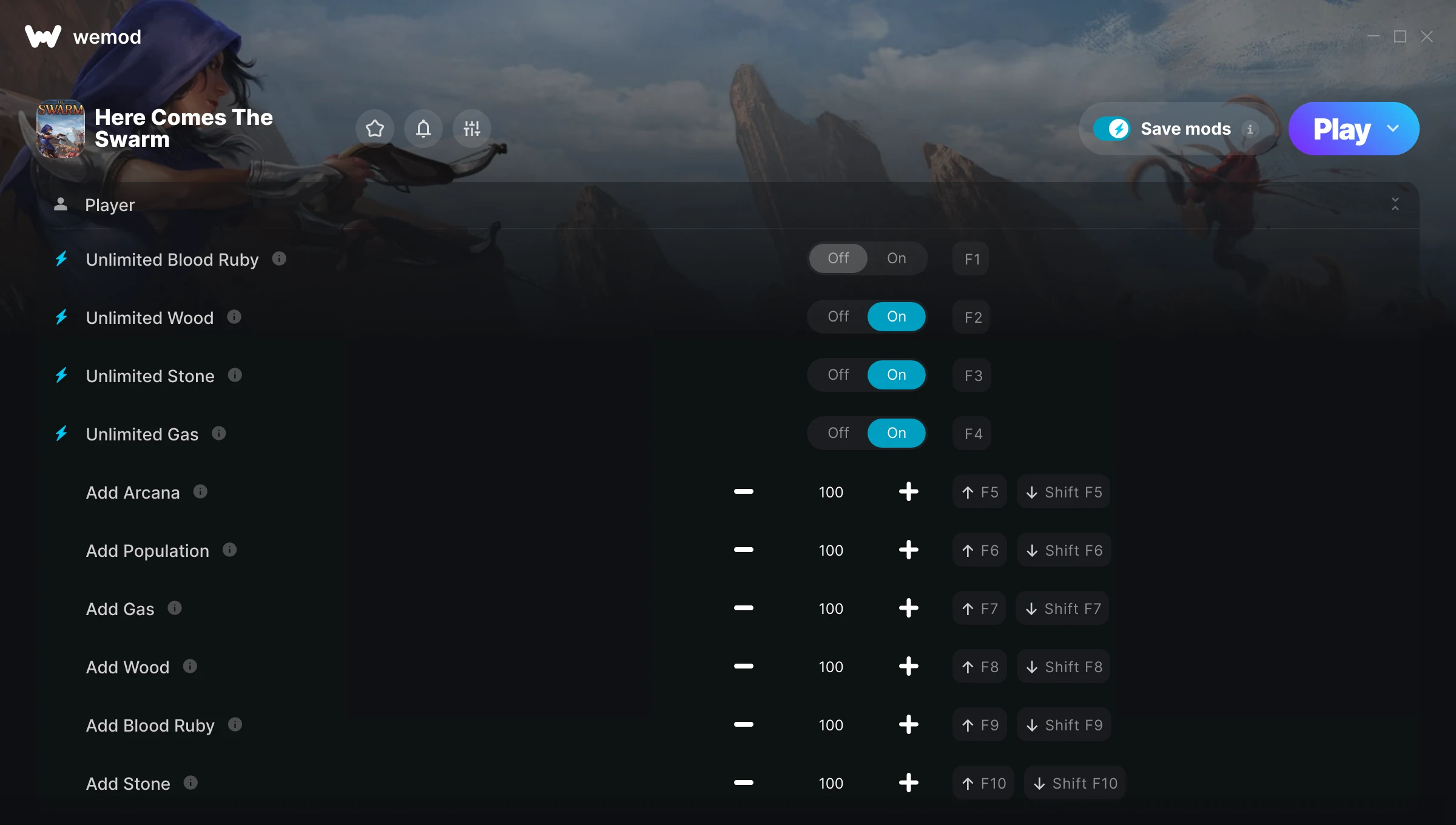 Here Comes The Swarm Trainer screenshot