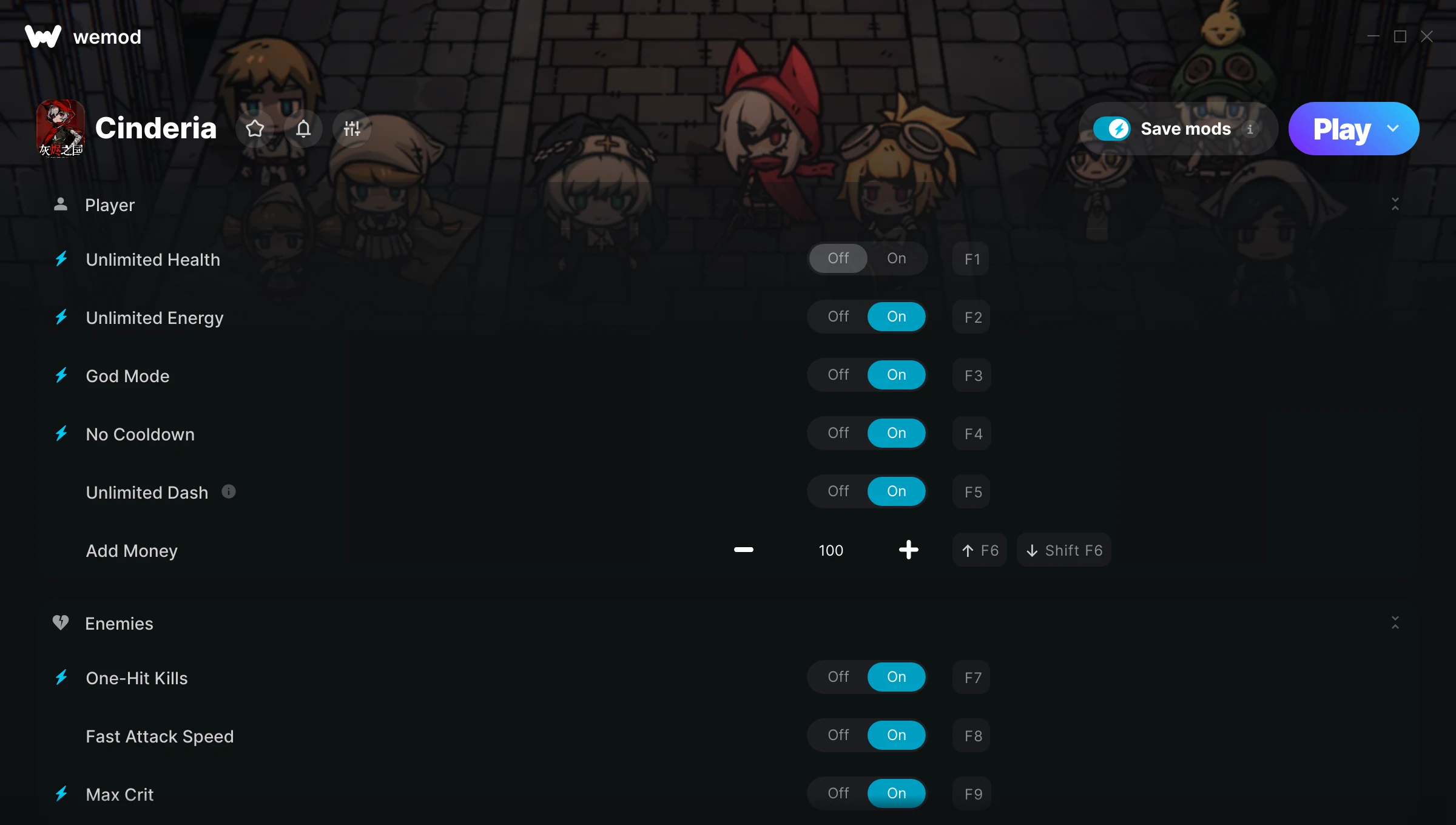 Cinderia Trainer screenshot