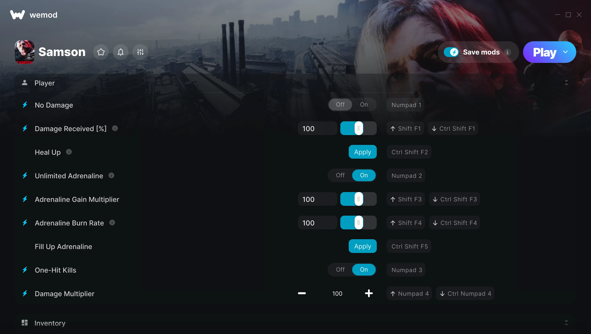 Samson Trainer screenshot