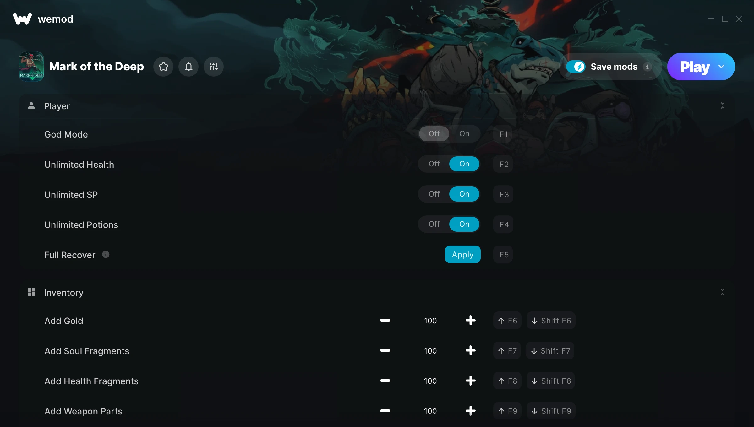 Mark of the Deep Trainer screenshot