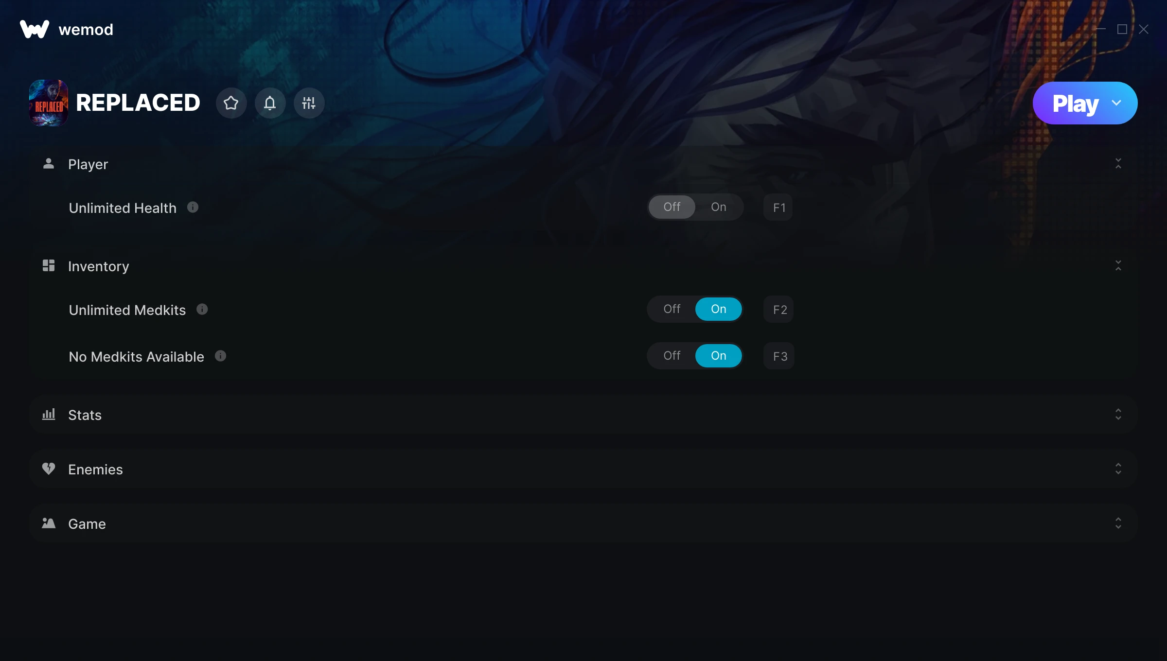 REPLACED Trainer screenshot