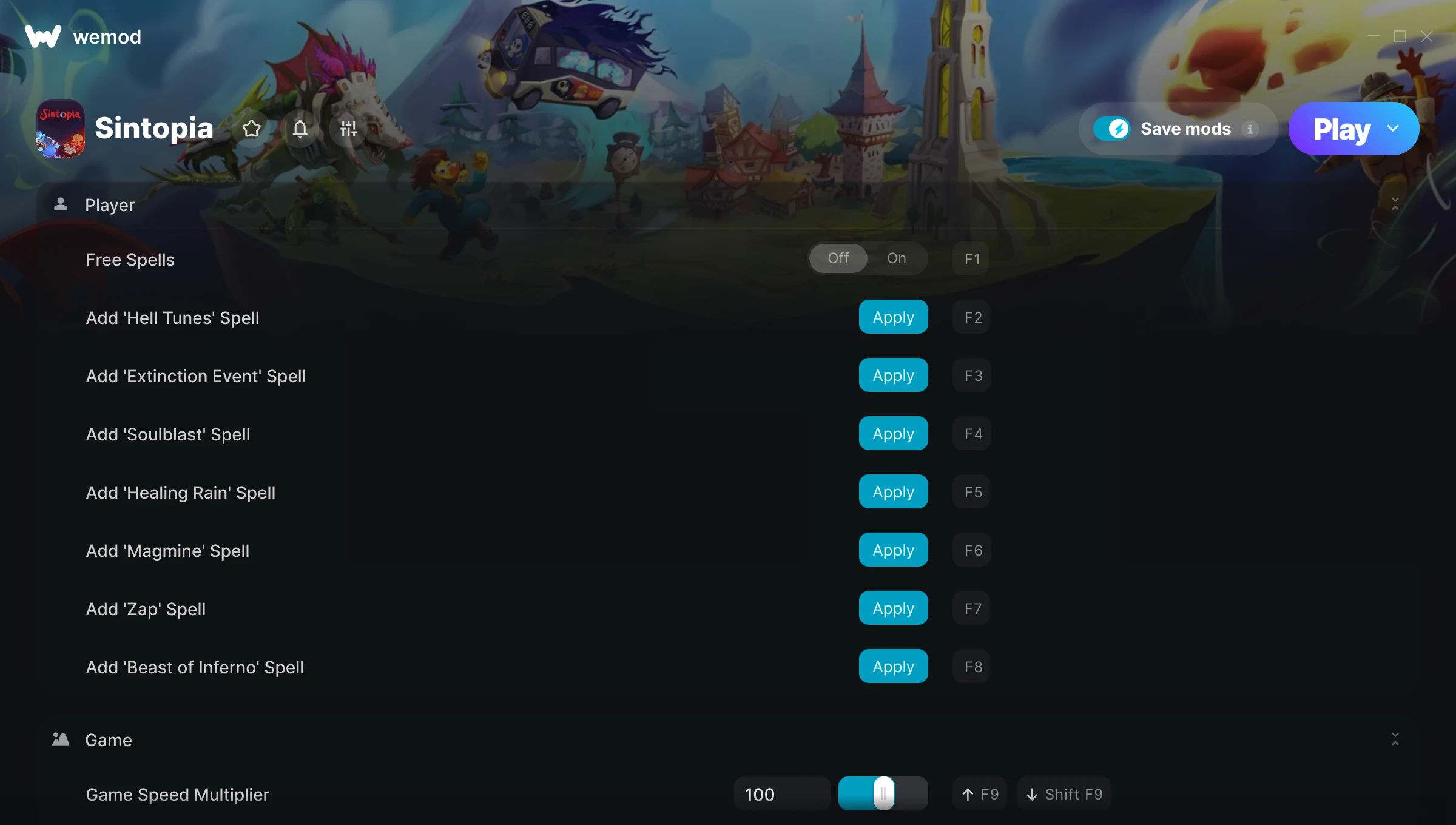 Sintopia Trainer screenshot