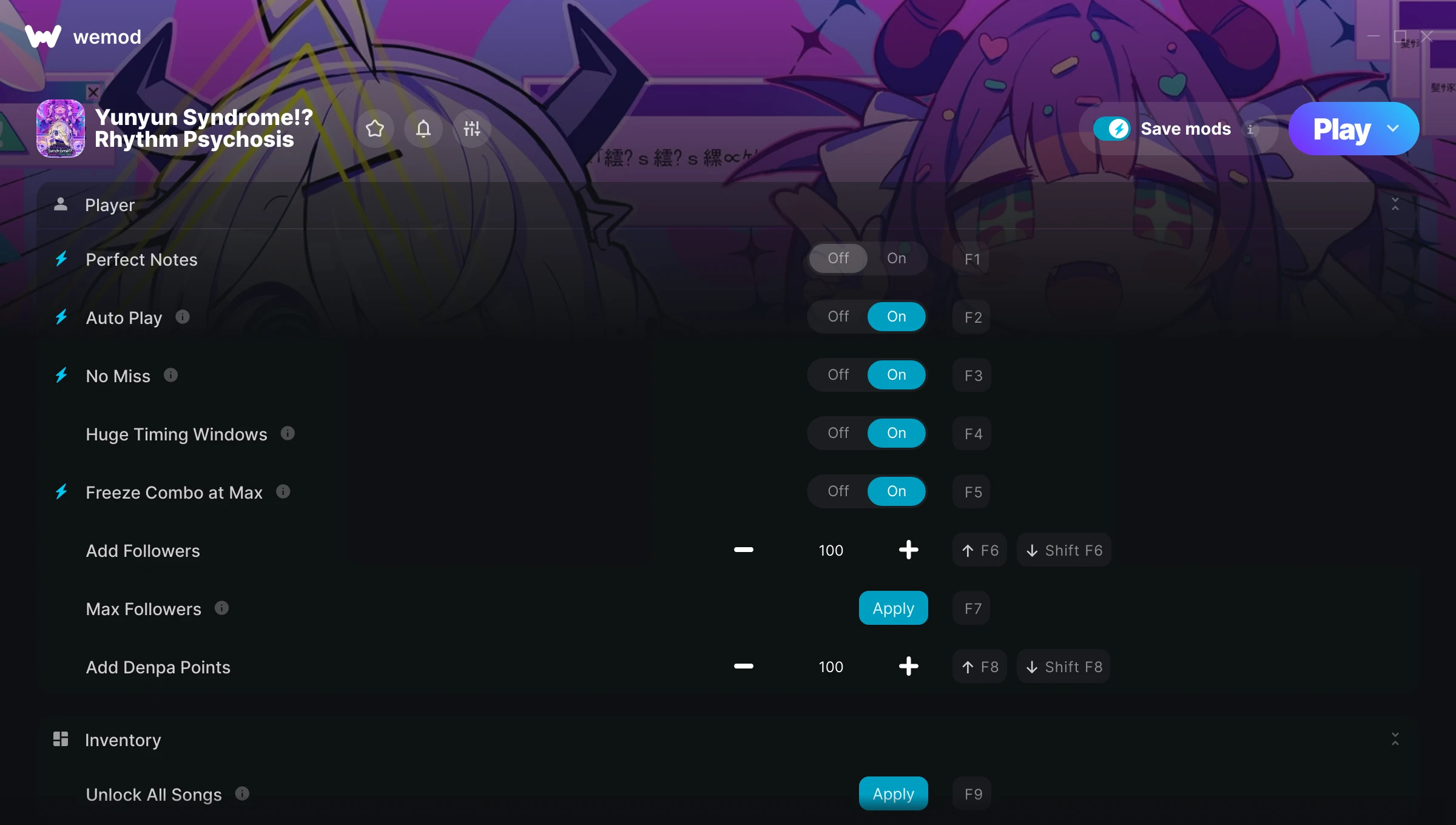 Yunyun Syndrome!? Rhythm Psychosis Trainer screenshot