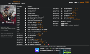 Windrose Trainer screenshot