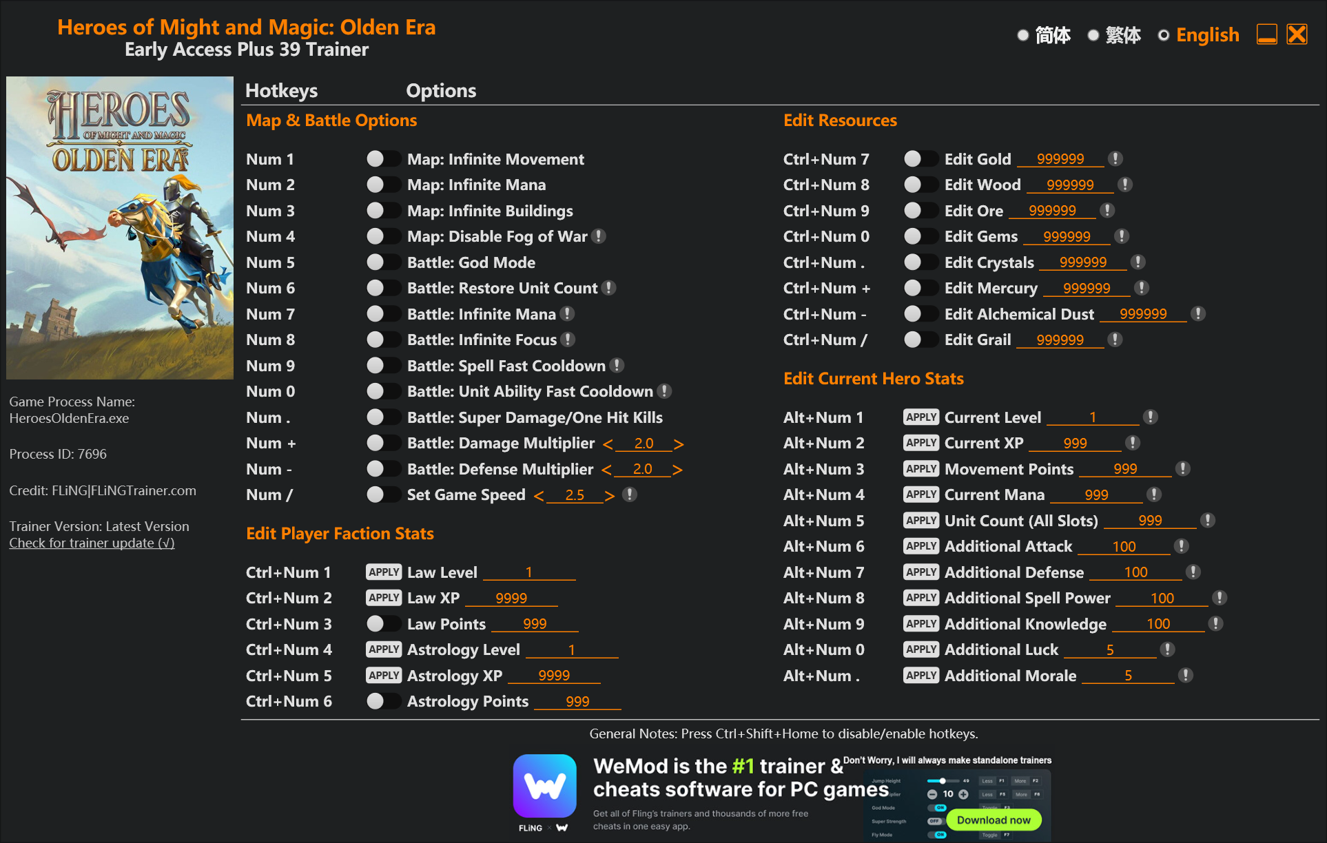 Heroes of Might and Magic: Olden Era Trainer screenshot