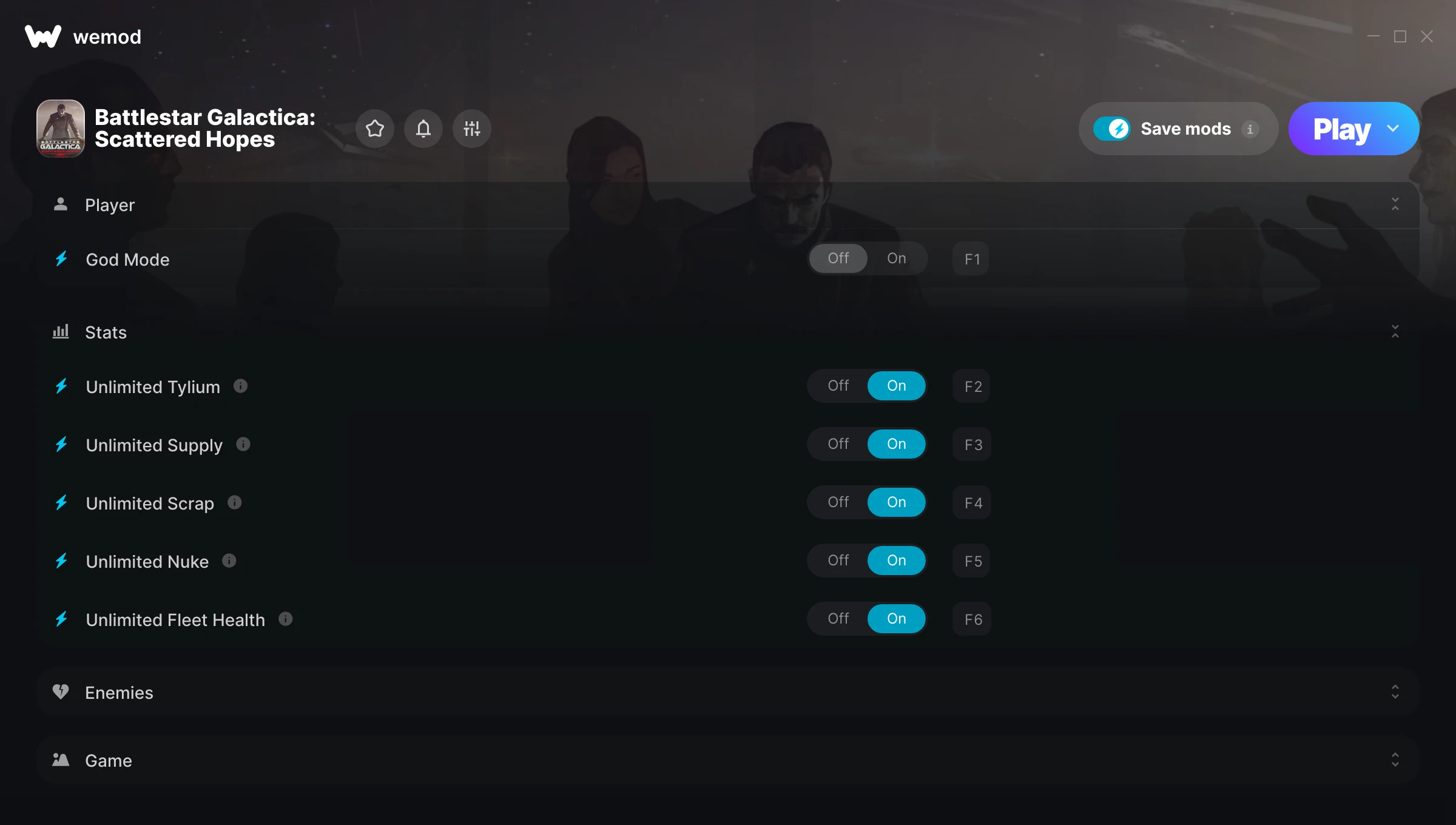 Battlestar Galactica: Scattered Hopes Trainer screenshot