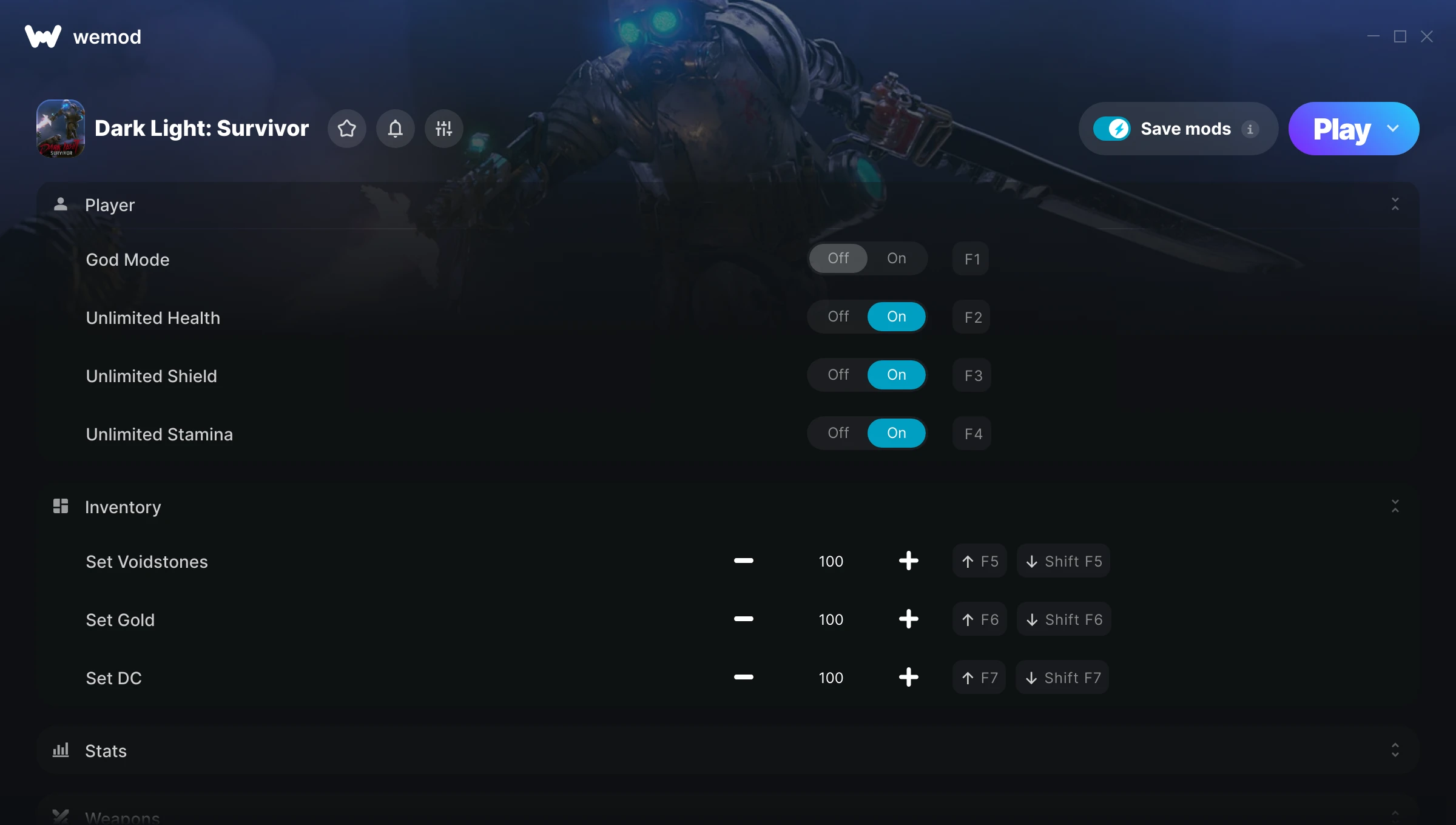 Dark Light: Survivor Trainer screenshot