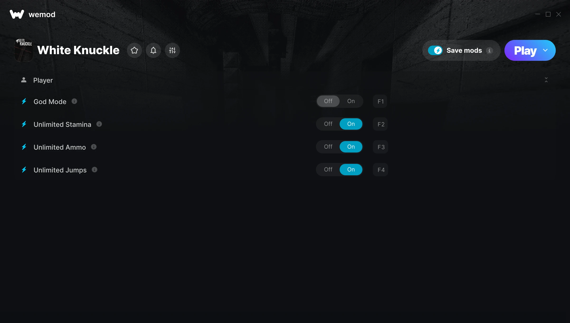 White Knuckle Trainer screenshot