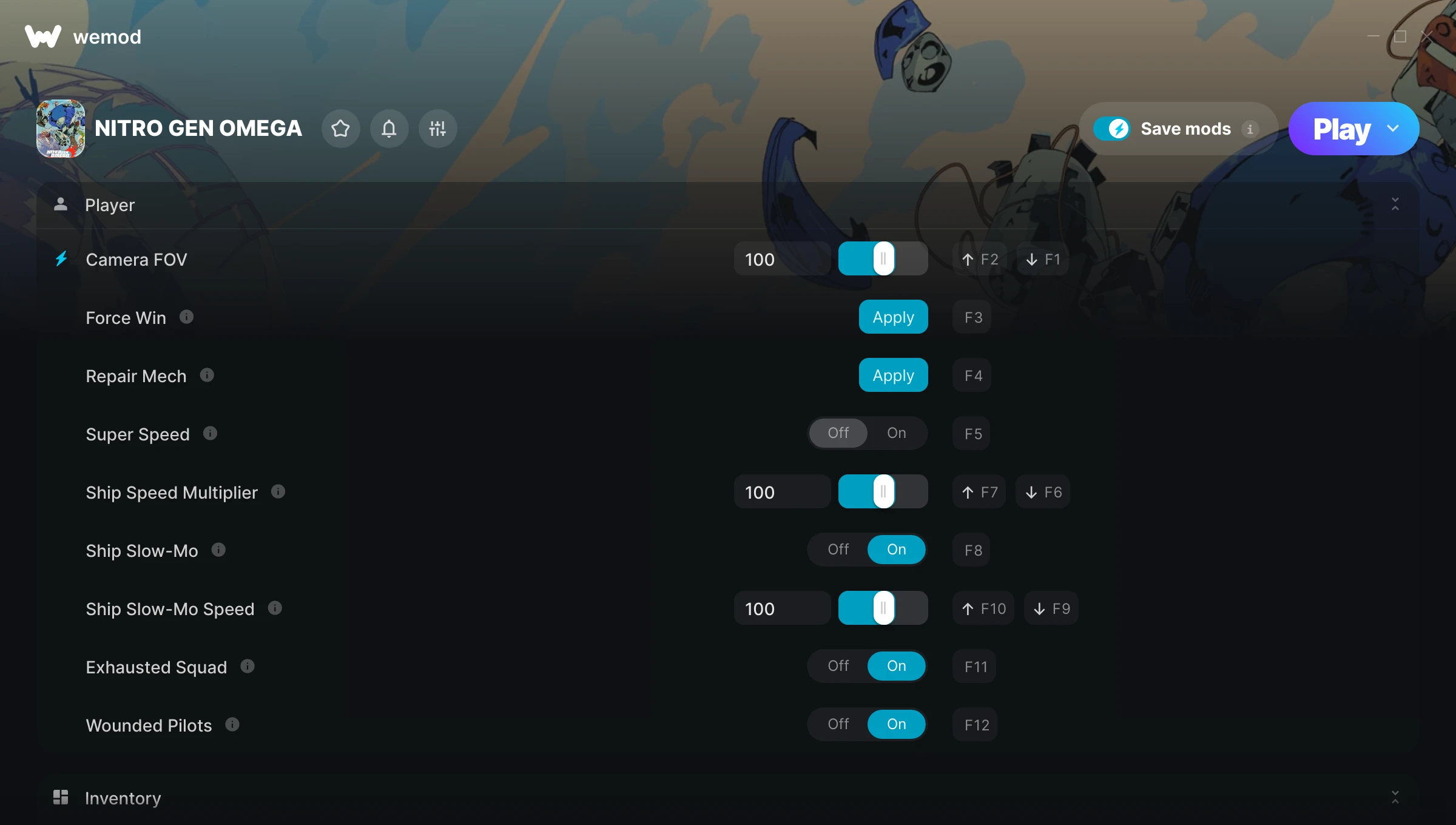 NITRO GEN OMEGA Trainer screenshot