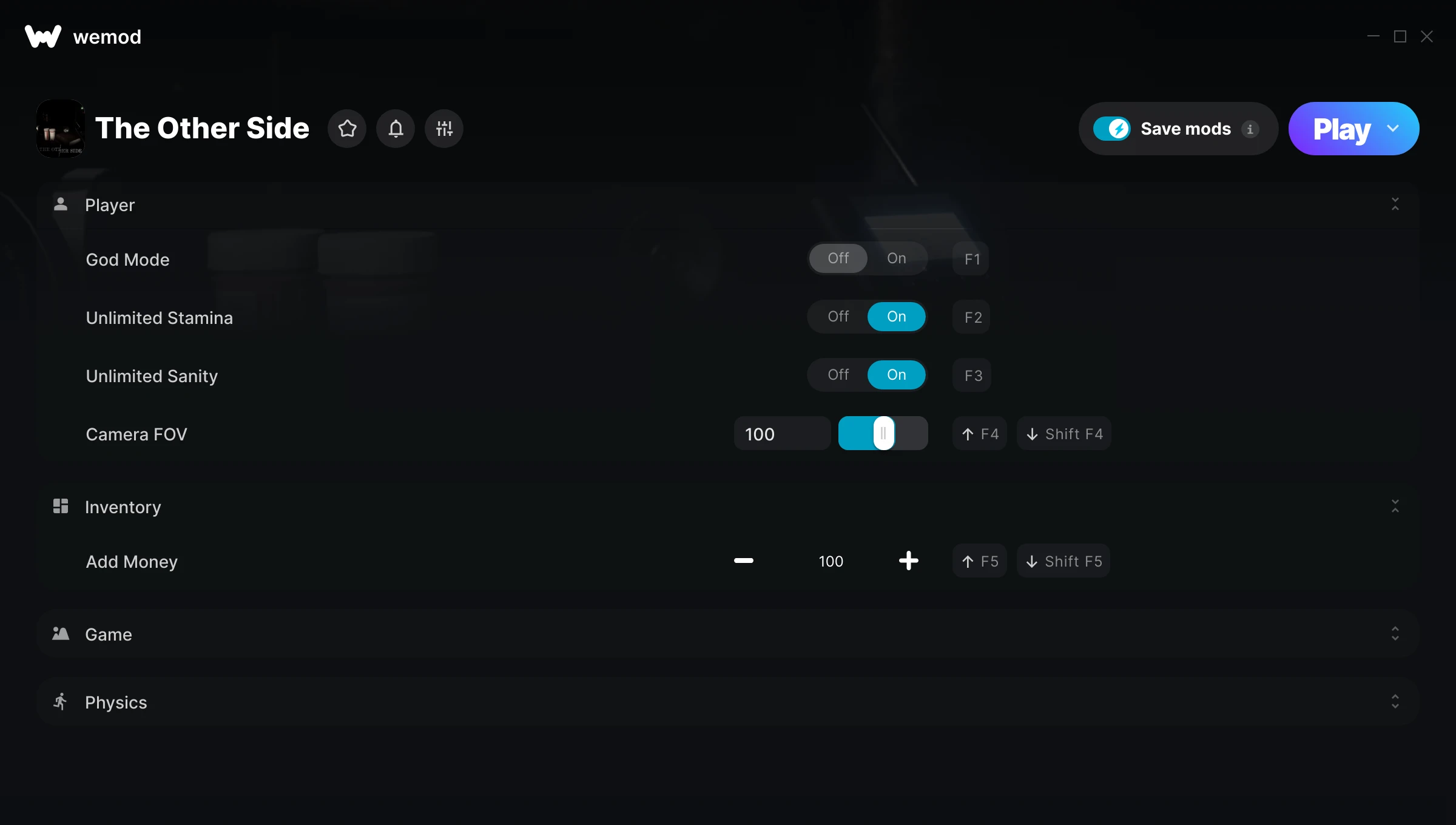 The Other Side Trainer screenshot