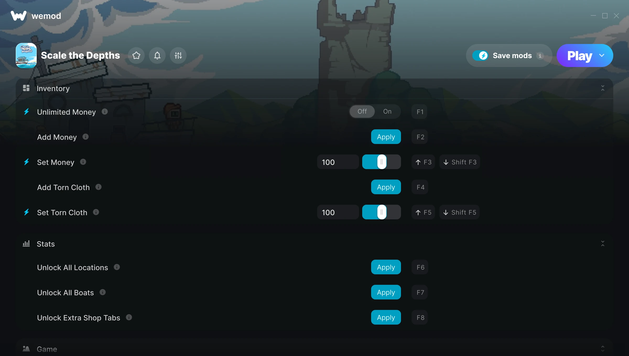 Scale the Depths Trainer screenshot
