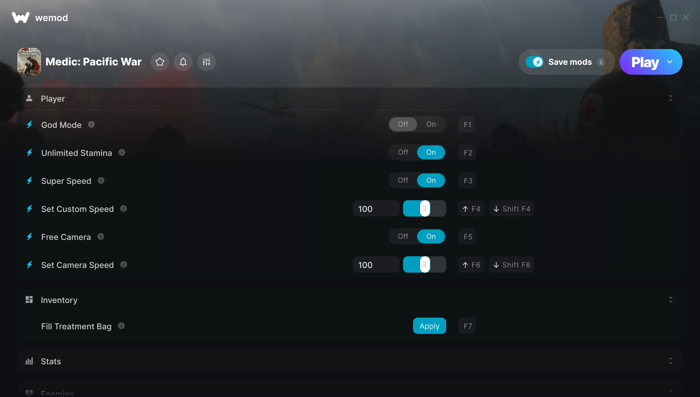 Medic: Pacific War Trainer screenshot