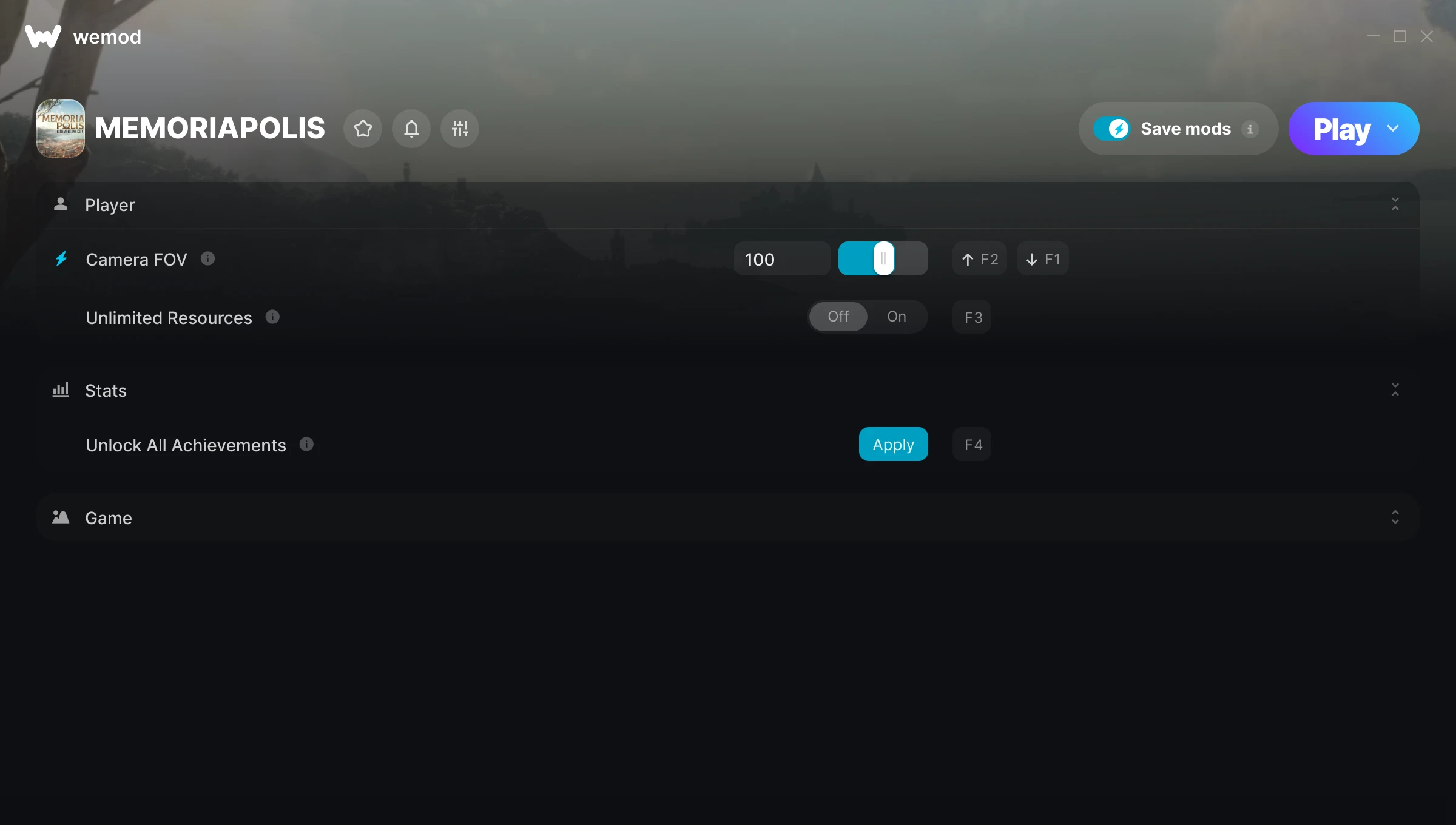 MEMORIAPOLIS Trainer screenshot
