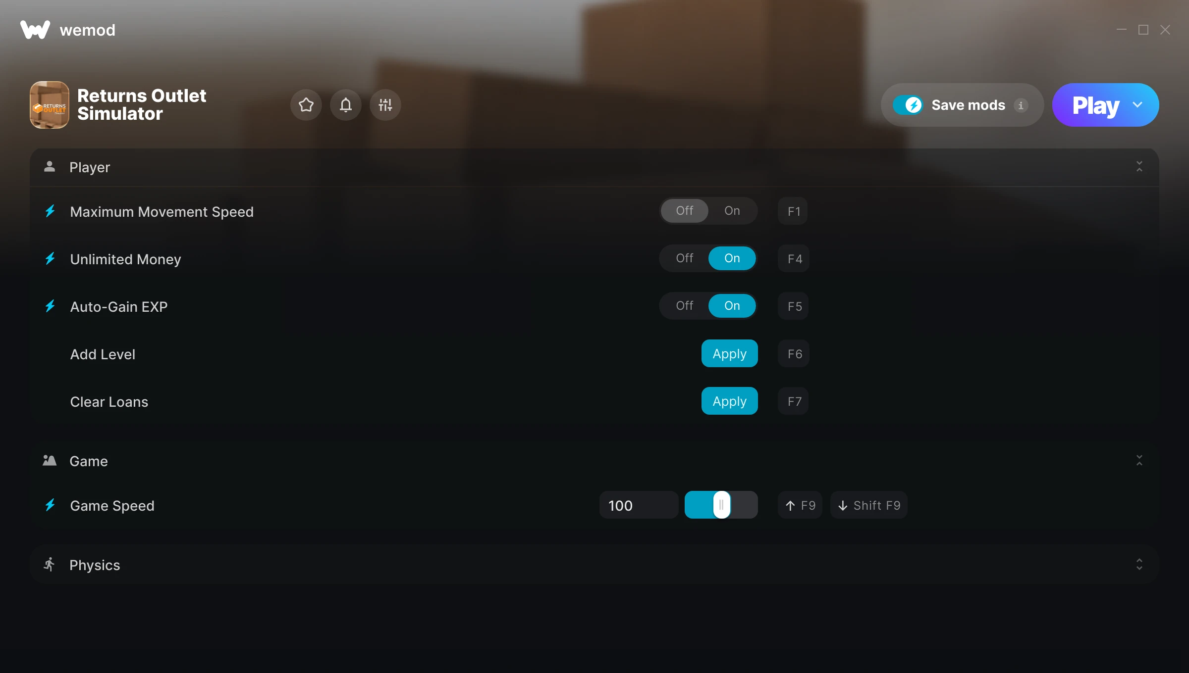 Returns Outlet Simulator Trainer screenshot