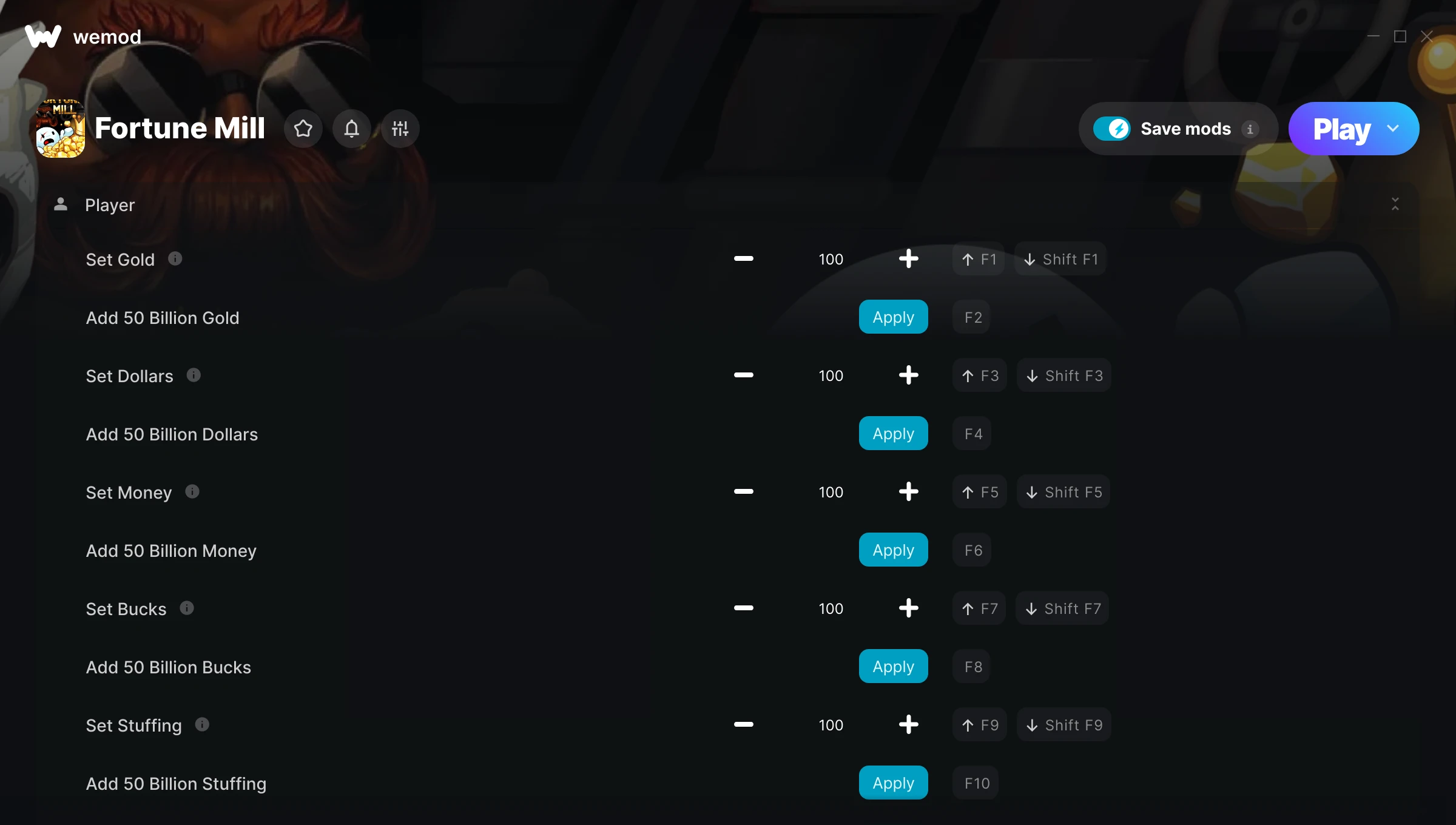 Fortune Mill Trainer screenshot