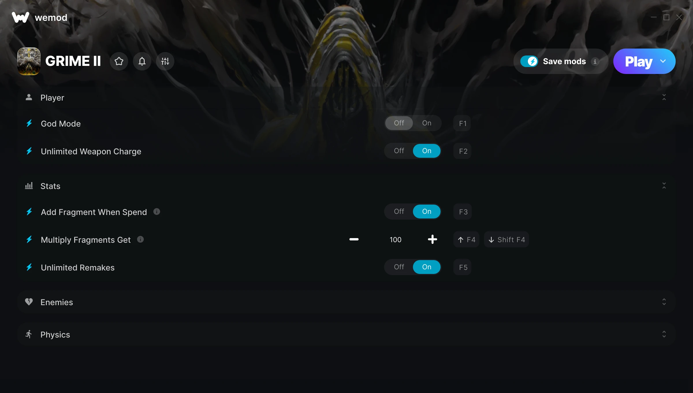 GRIME II Trainer screenshot