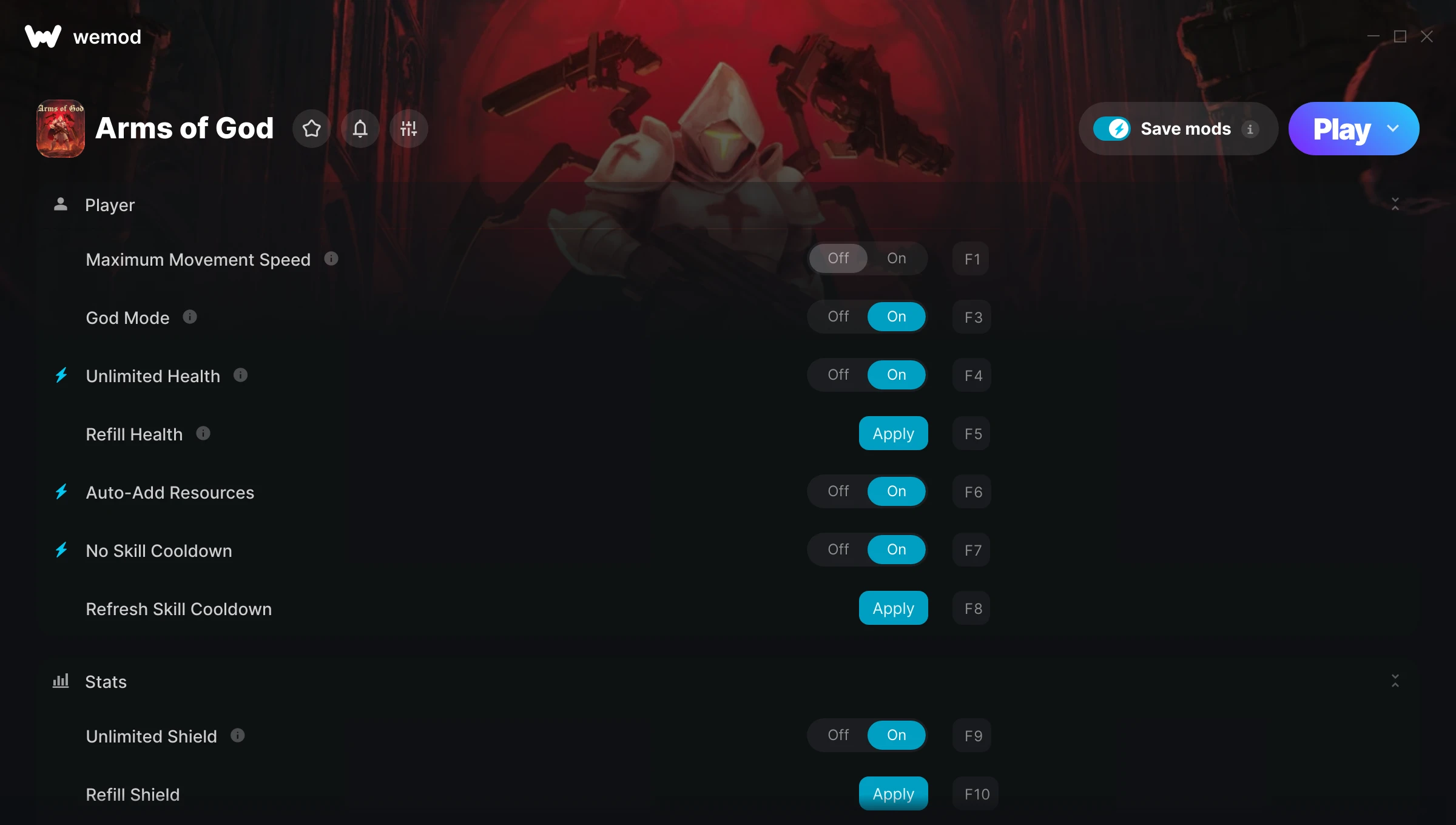 Arms of God Trainer screenshot